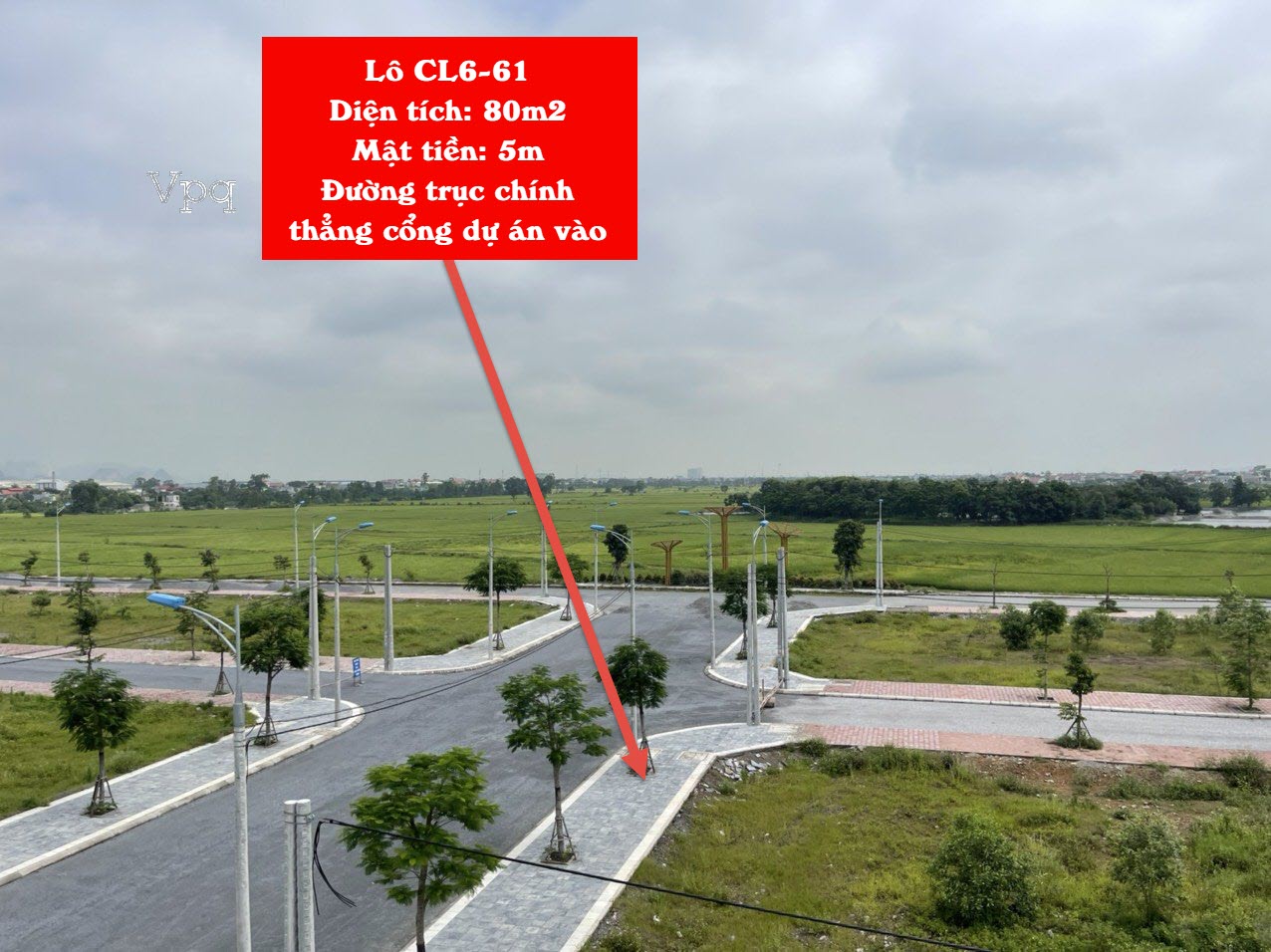 Lô đất CL6-61 nằm trên trục đường 25m này