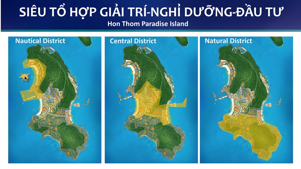 Vị trí phân khu Nautical District Hòn Thơm