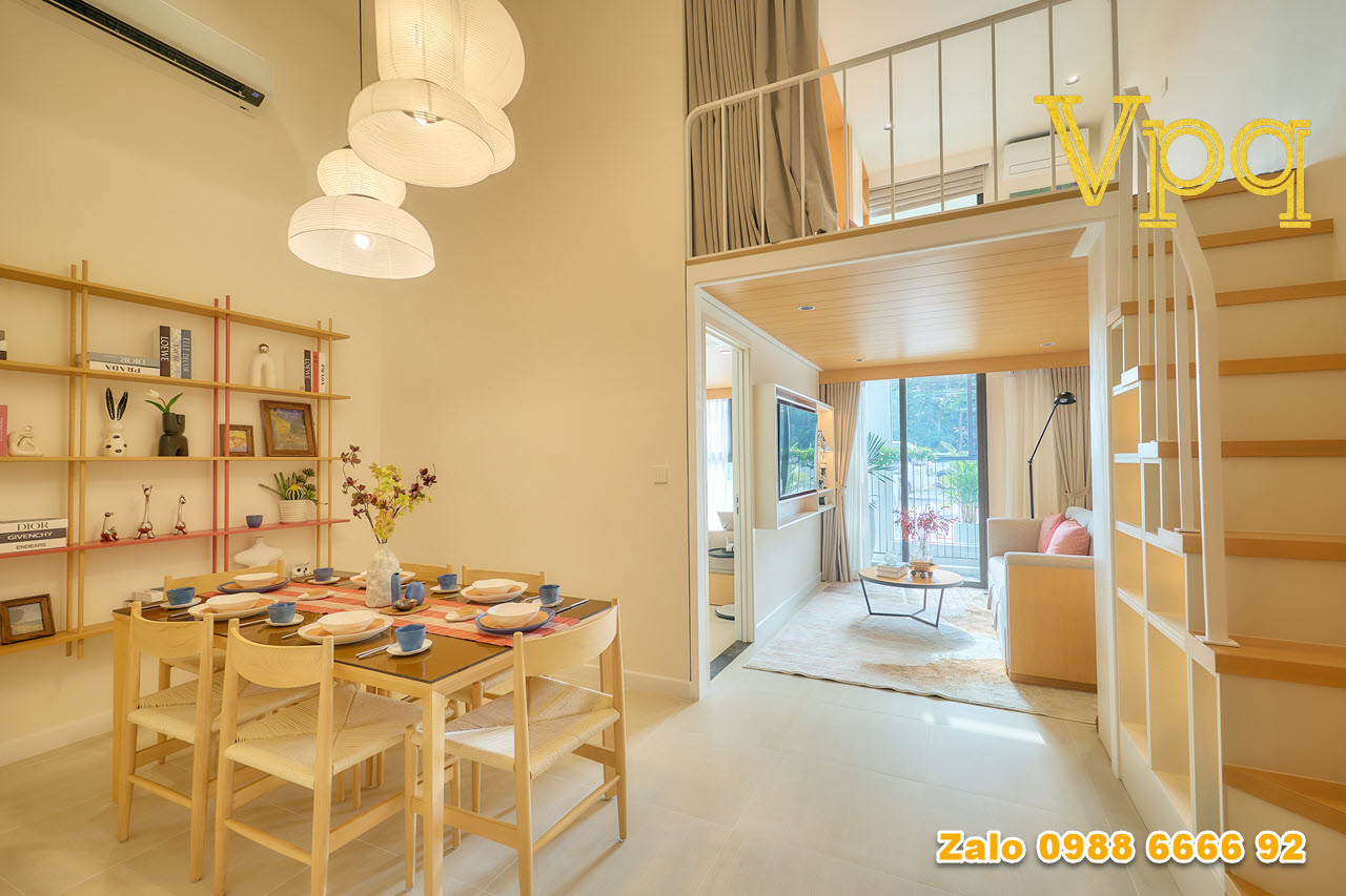 Không gian phòng khách và bàn ăn căn hộ 1 BR+1 Art Residence