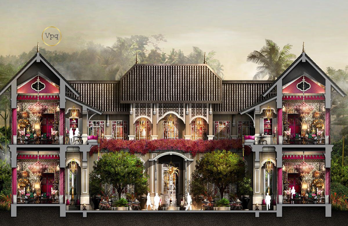 Bản vẽ 2D nhà hàng PinkPearl của JW Marriot Phu Quoc Phu Quoc Emerald Bay Resort & Spa-Ảnh 1