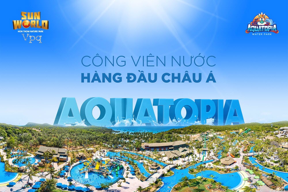 Công viên nước Aquatopia Water Park thuộc Sun World Phu Quoc