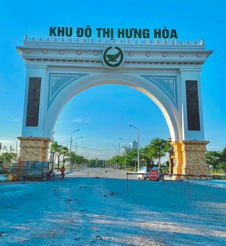 Cổng chính khu đô thị Hưng Hòa Thanh Liêm đường 25m