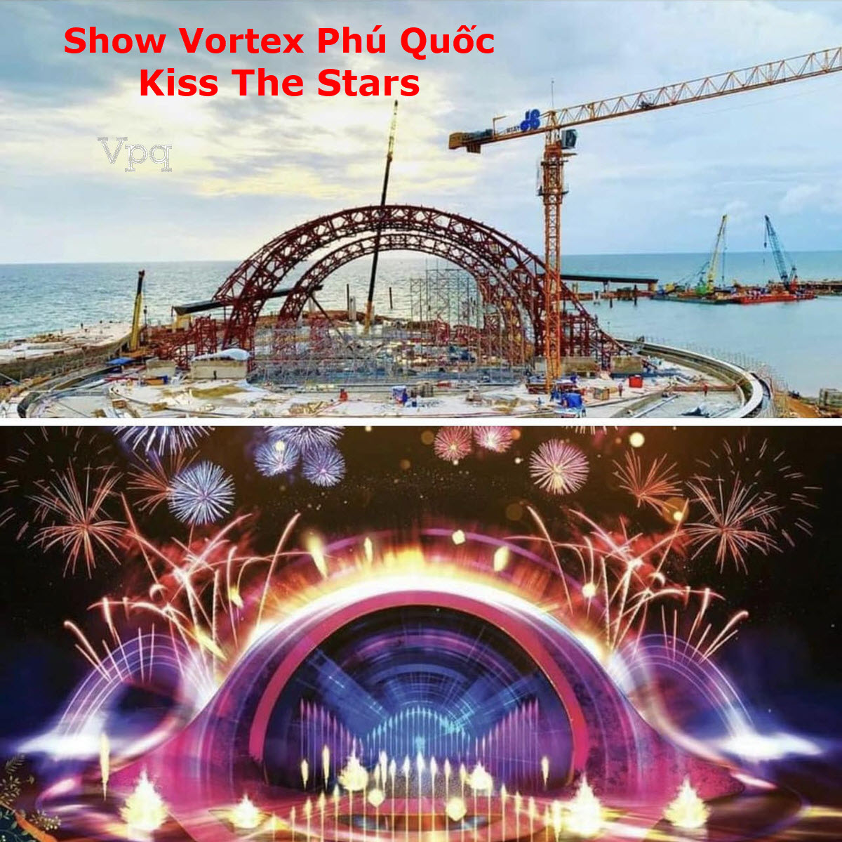 Hình ảnh tiến độ thực tế Show Vortex Phú Quốc