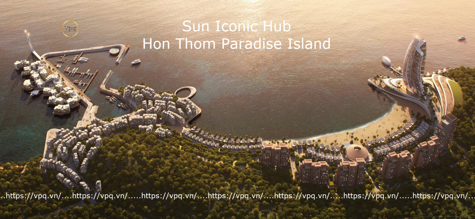 Vị trí hợp phần Sun Iconic Hub tại Hon Thom Paradise Island