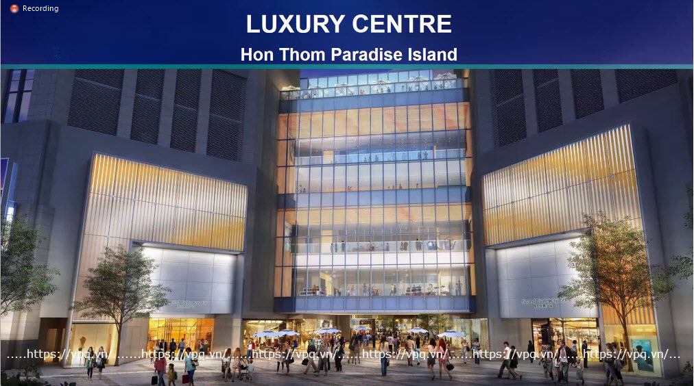 Khu vực trung tâm thương mại Luxury Center tại tòa nhà Cánh Buồm