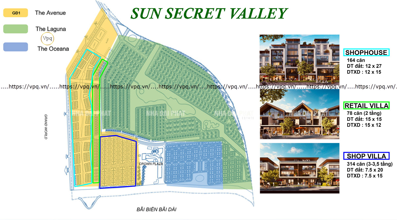 Tổng mặt bằng Sun Secret Valley Phú Quốc