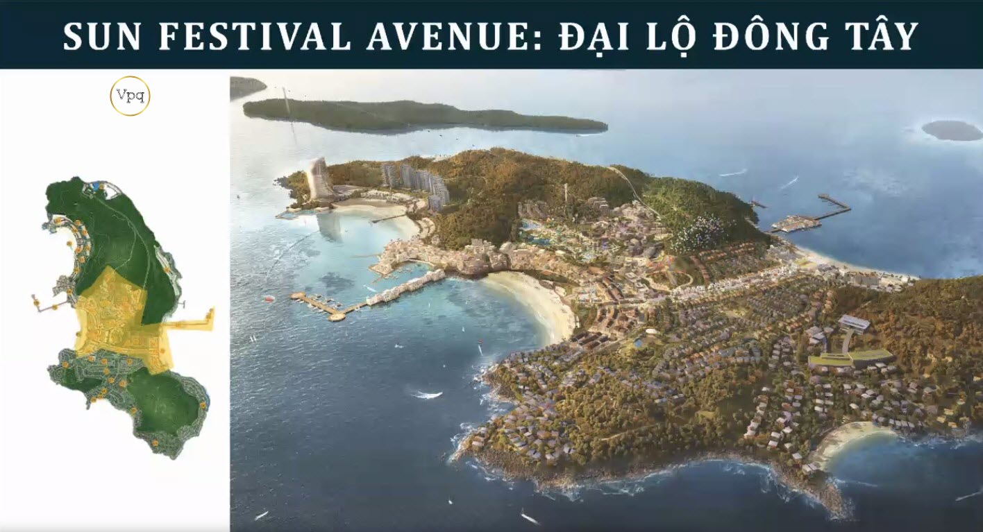Quy hoạch phân khu Sun Festival Avenue đại lộ Đông Tây - Hon Thom Paradise Island
