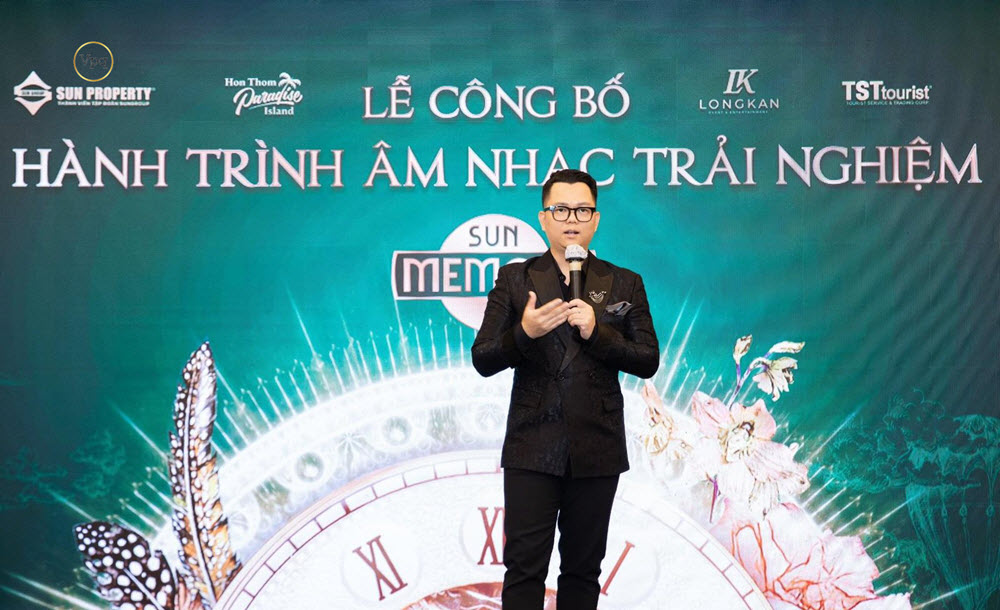 Long Kan phát biểu tại buổi lễ công bố hành trình trải nghiệm âm nhạc