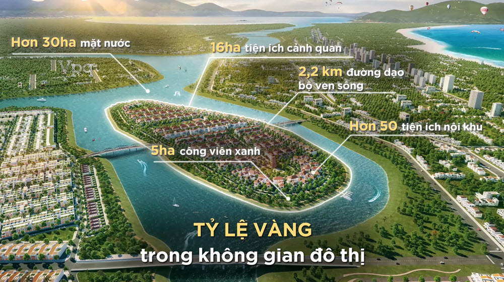 Tỷ lệ vàng trong không gian đô thị Sunneva Island