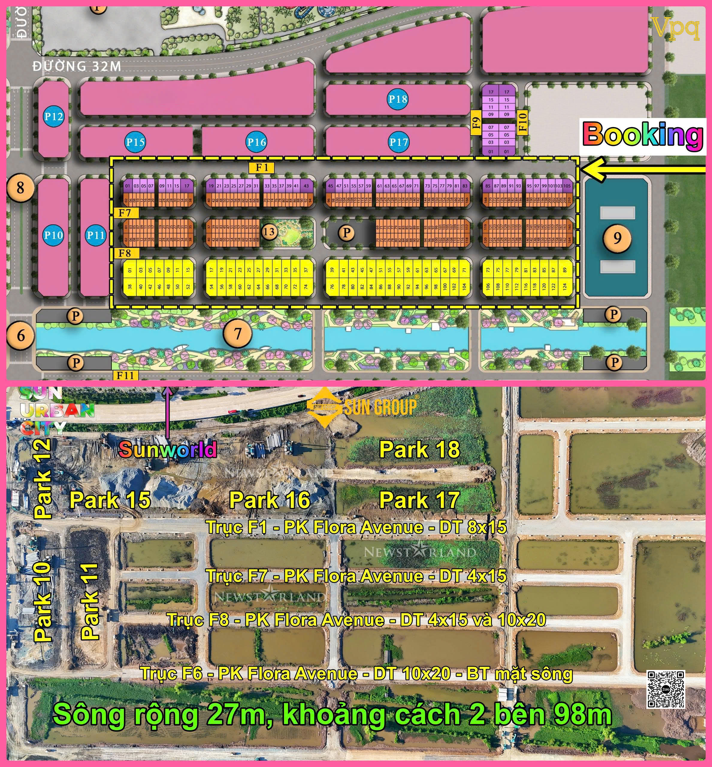 Mặt bằng nhà phố Flora Avenue và tiến độ thực tế T9/2025