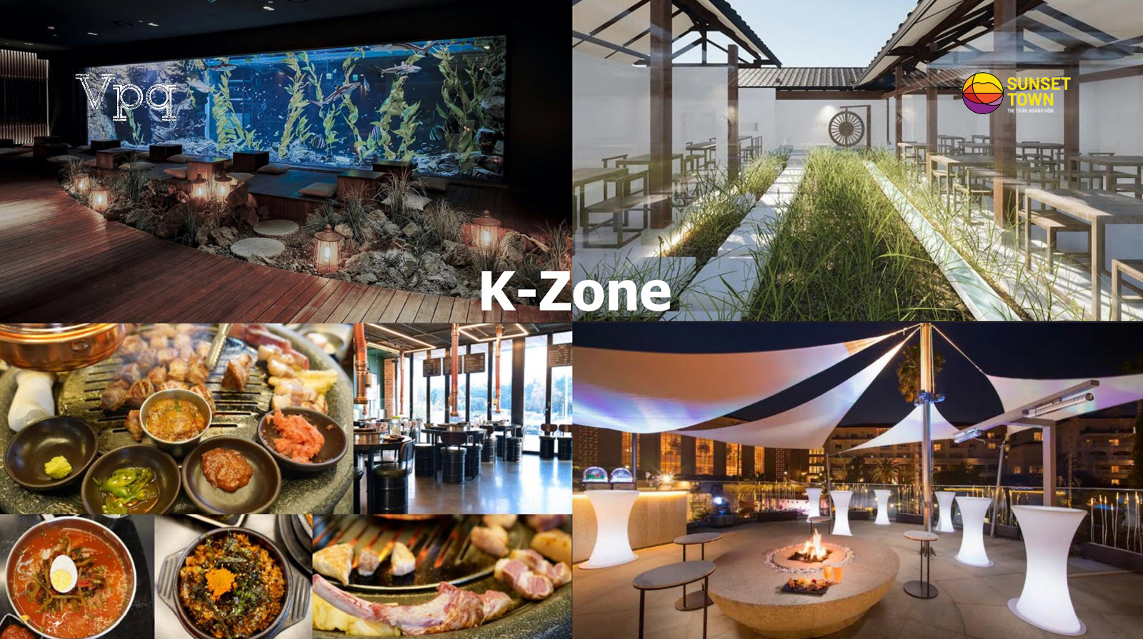 Khu vực ẩm thực K-Zone tại Sunset Town
