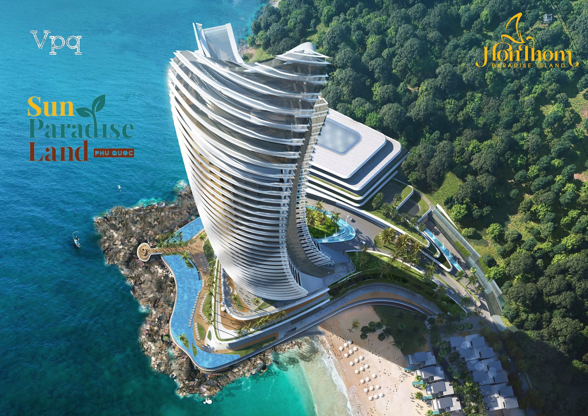 Phối cảnh tòa tháp Khát Vọng - Aspira Tower tại Hòn Thơm