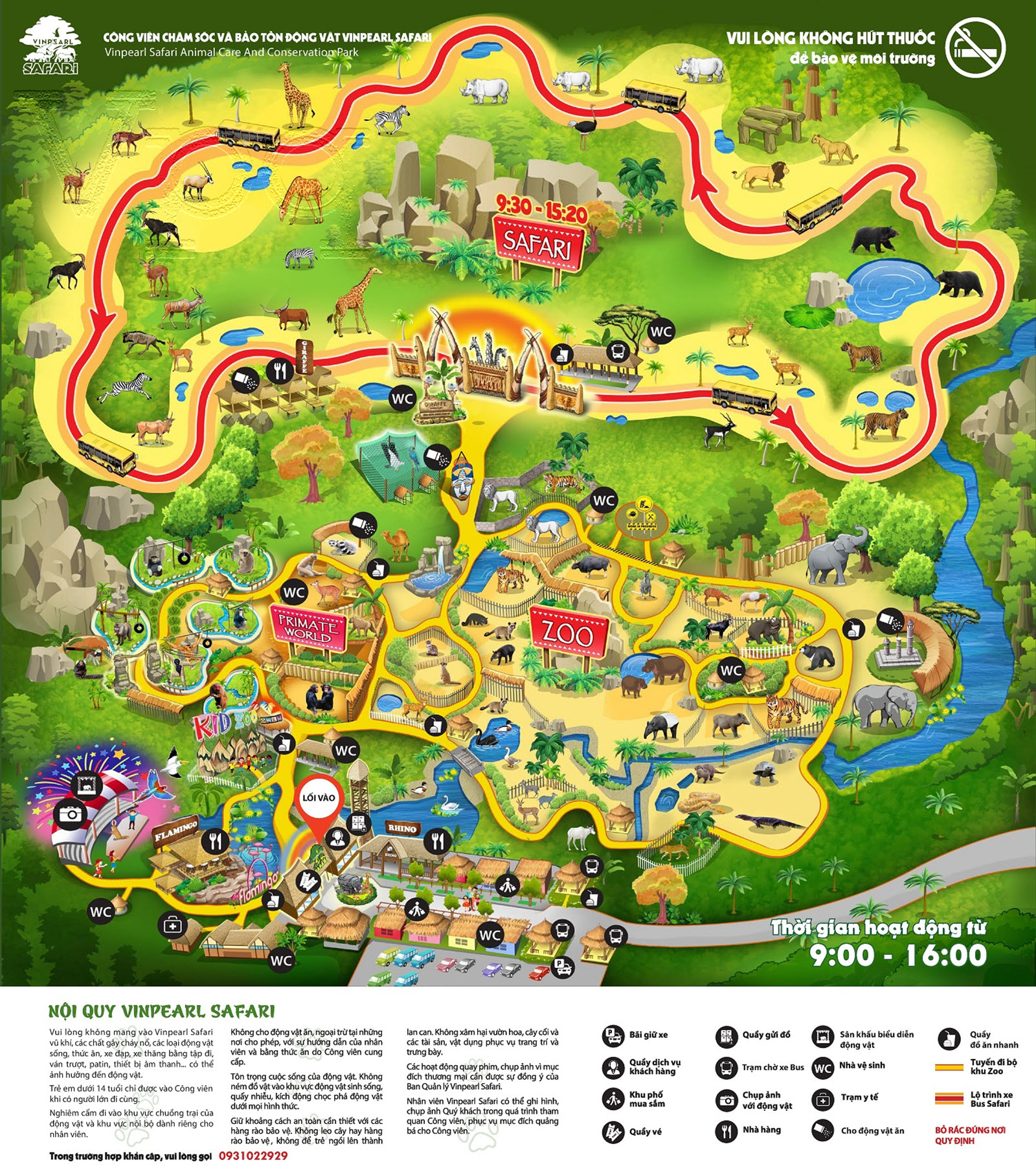 Bản đồ Vinpearl Safari Phú Quốc