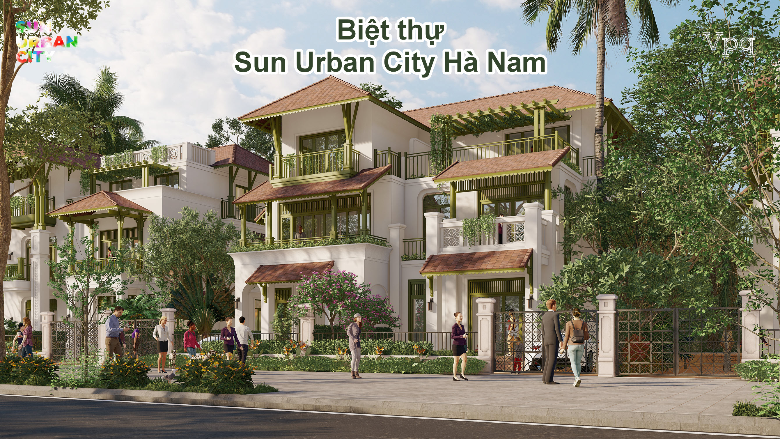 Phối cảnh biệt thự Sun Urban City Hà Nam