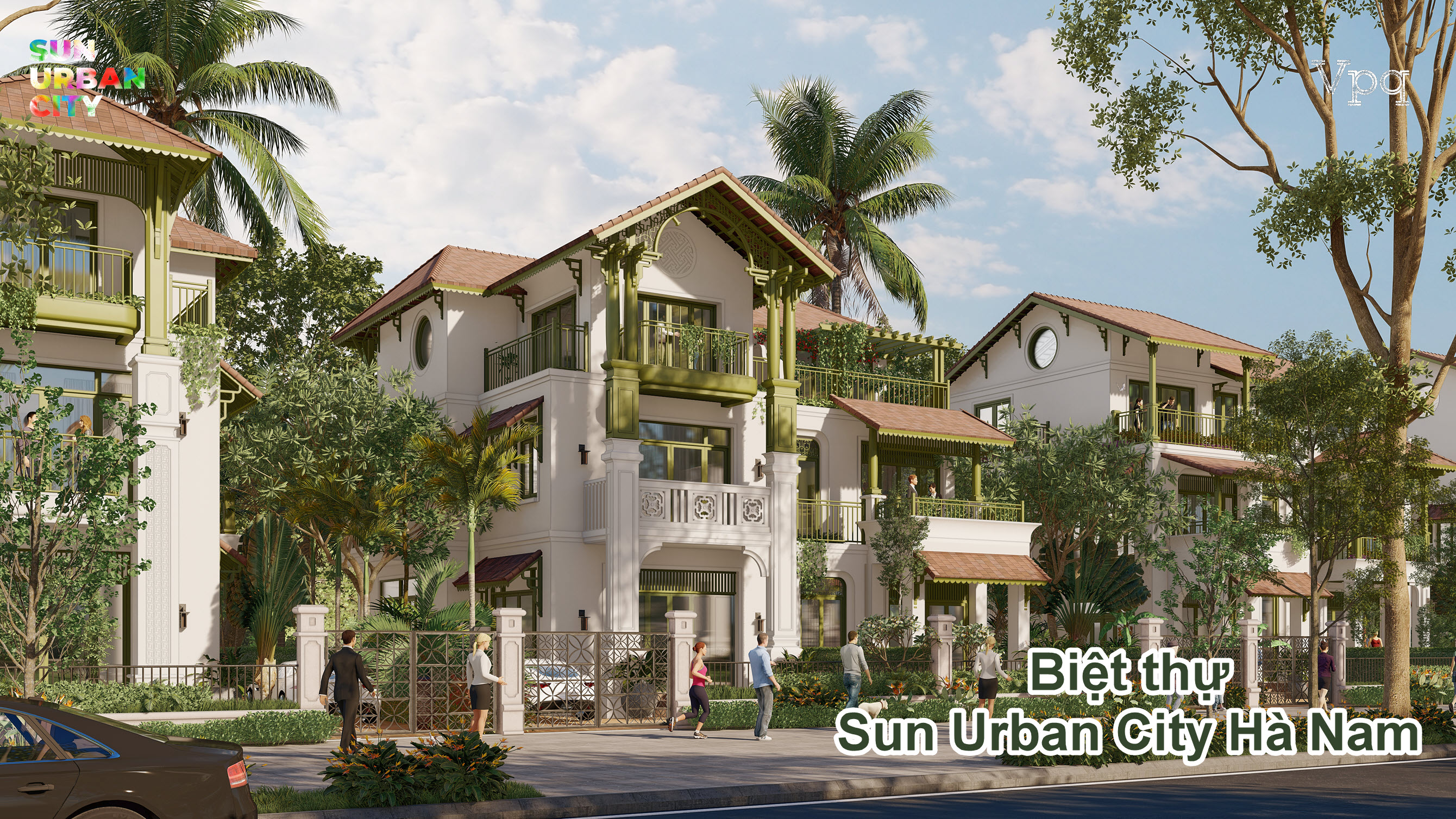 Biệt thự Sun Urban City Hà Nam mang phong cách kiến trúc Indochine