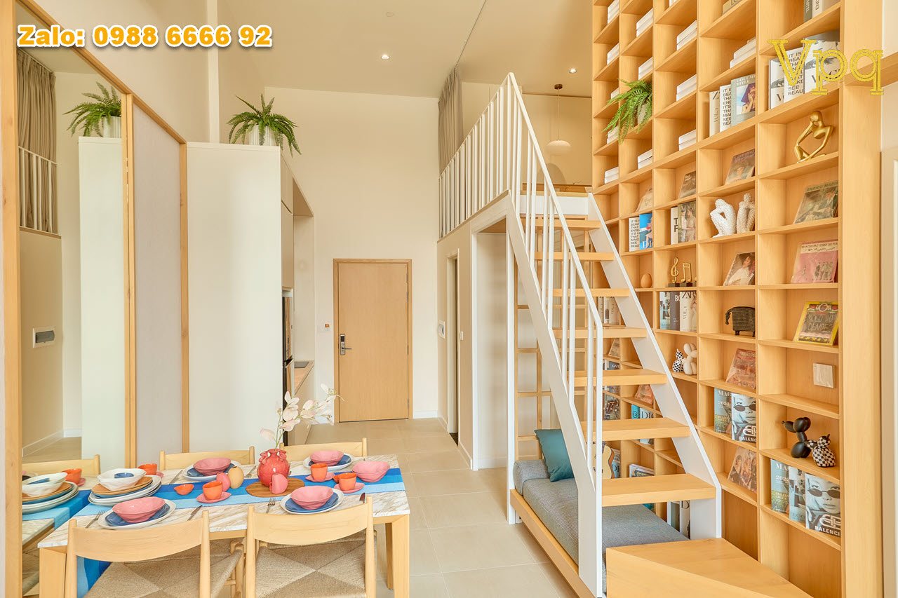 Khu vực phòng bếp, phòng ăn căn hộ 2 ngủ