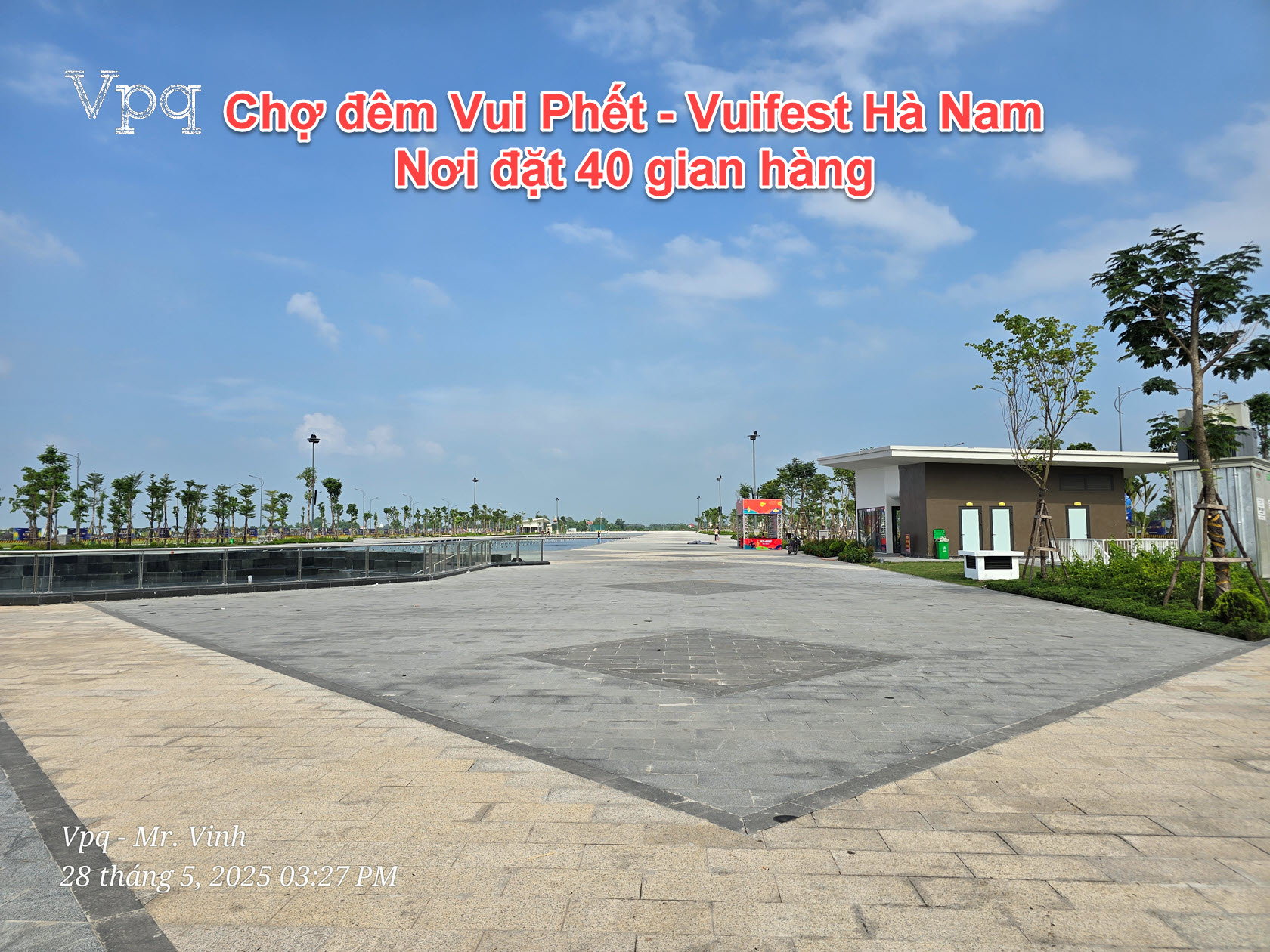 Quảng trường Công viên lễ hội nơi đặt các gian hàng Chợ đêm Vuifest Hà Nam