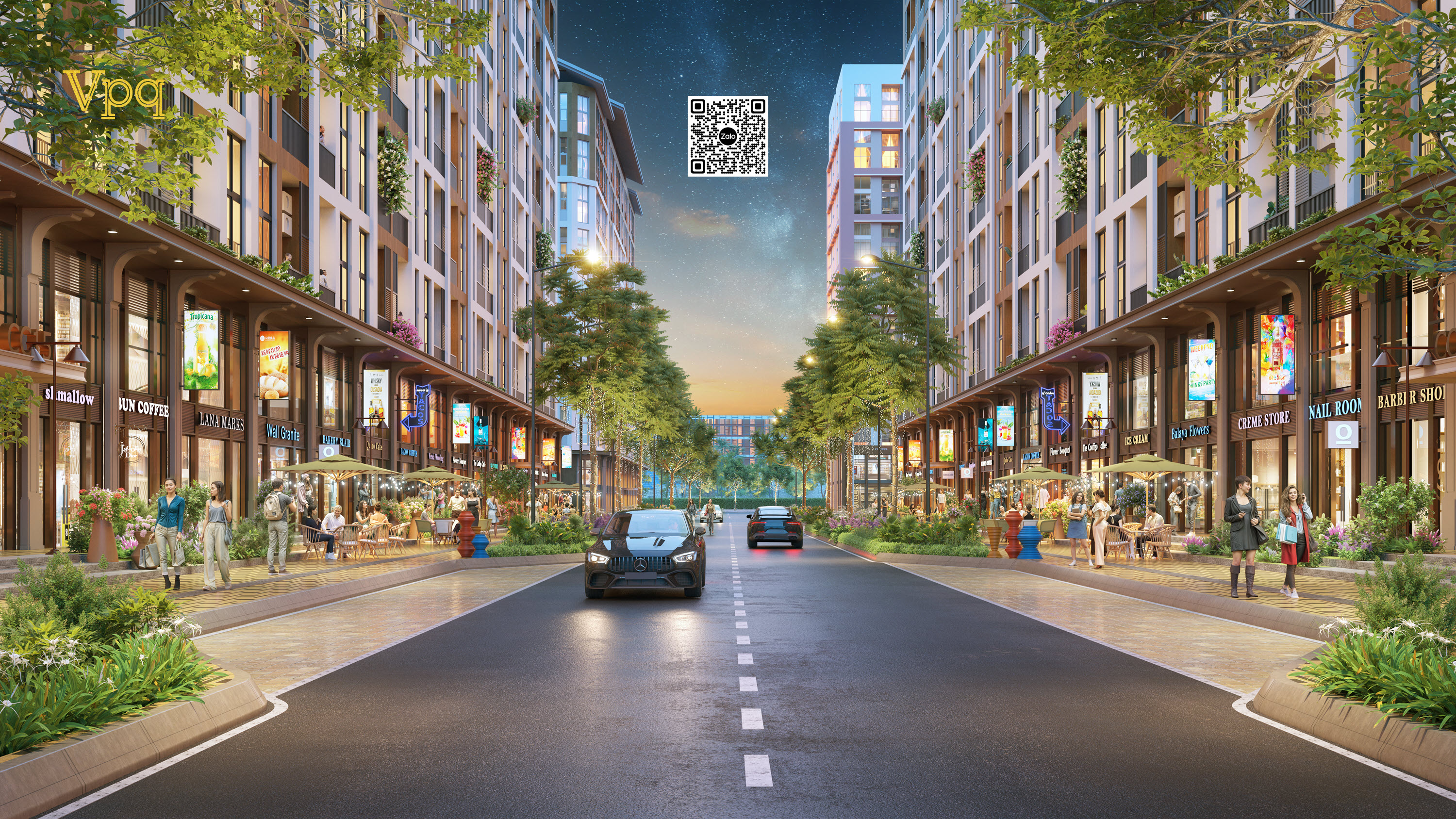 Trục đường nội khu chung cư Park Residence