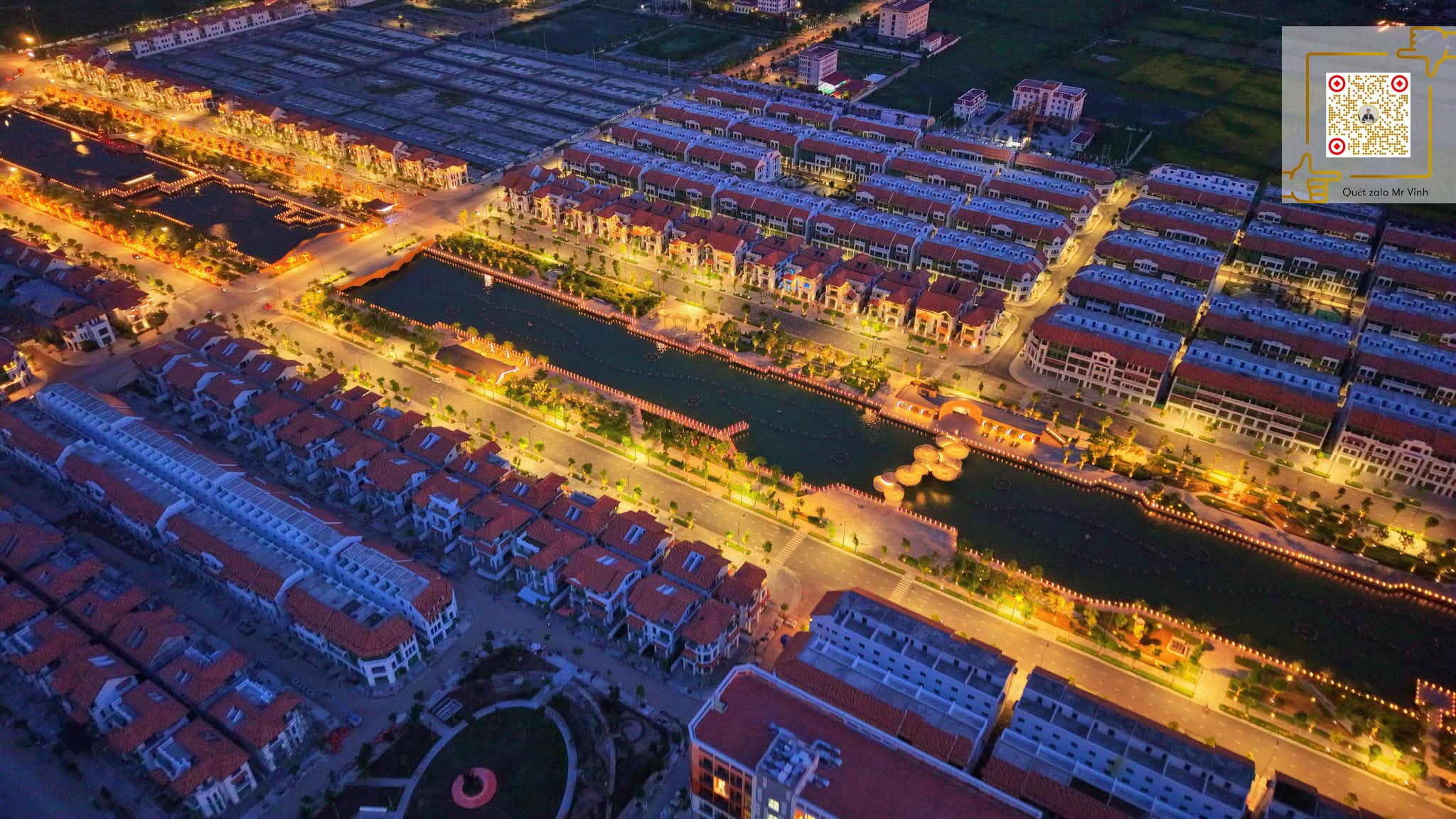 Những d&atilde;y nh&agrave; phố liền kề Sun Urban City H&agrave; Nam về đ&ecirc;m