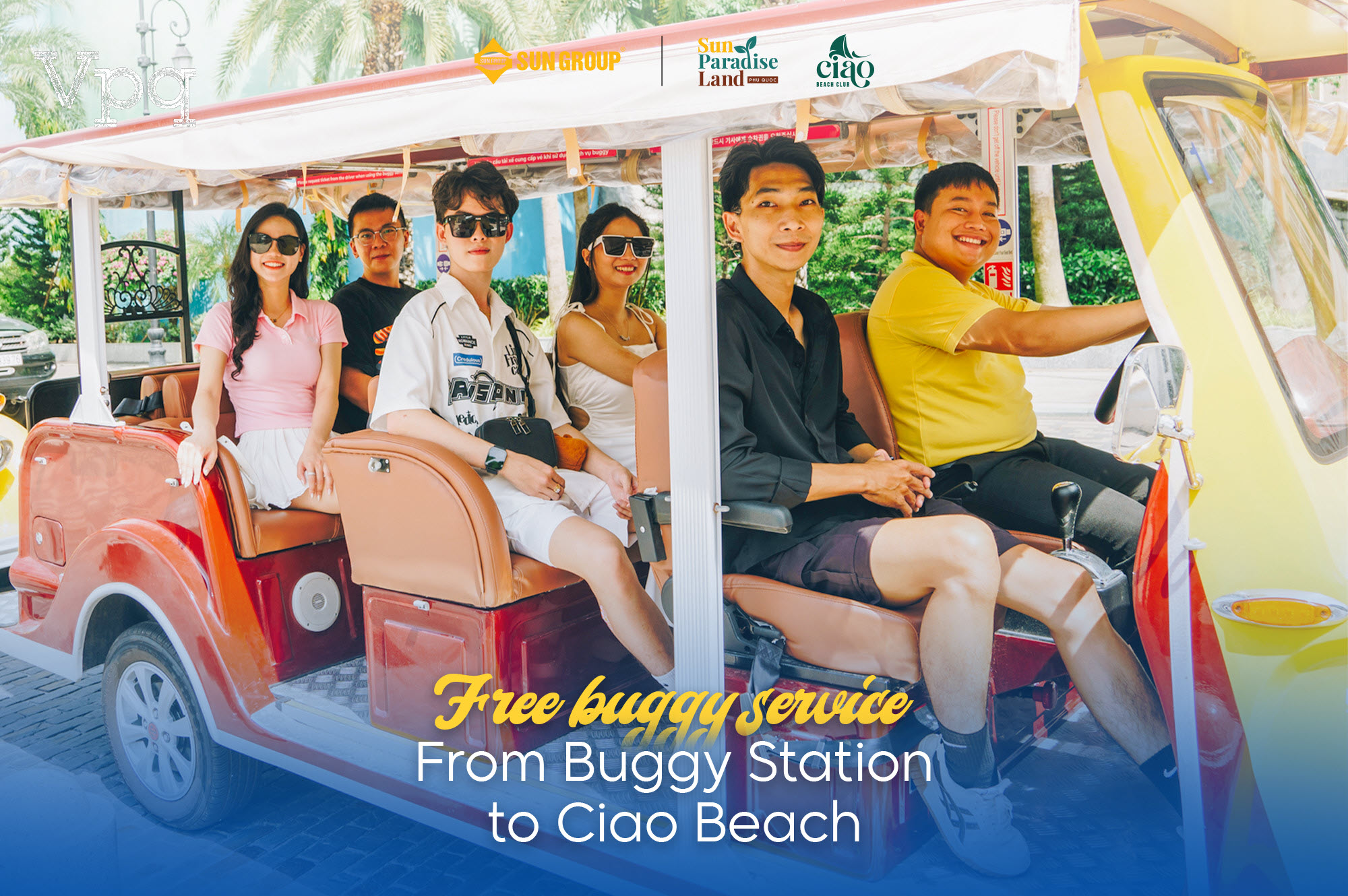 Free xe buggy tới Ciao Beach