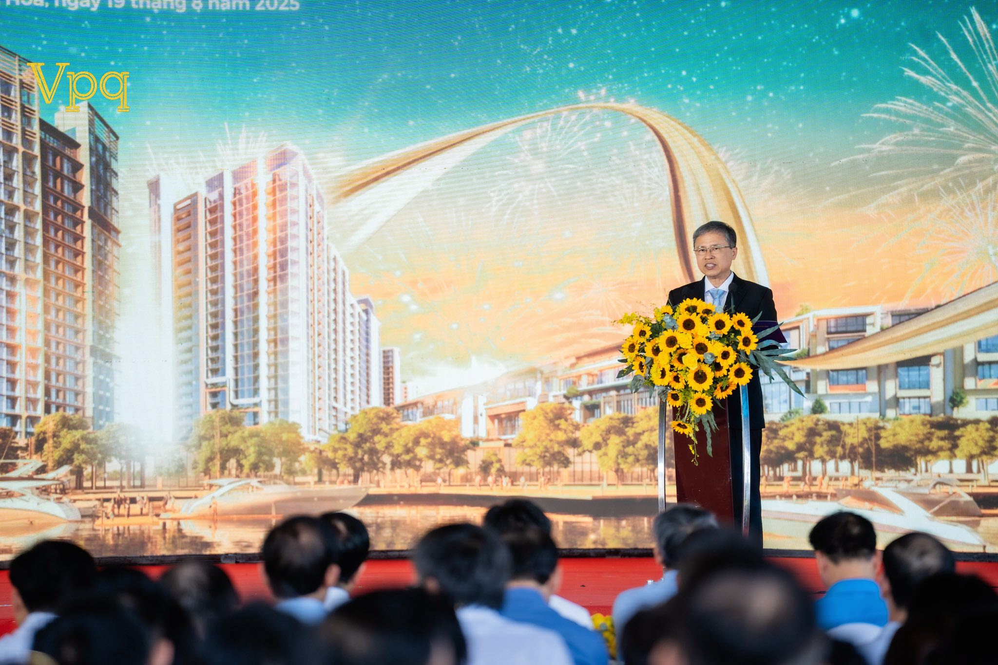Ông Trần Hoà Nam, Phó Chủ tịch UBND tỉnh Khánh Hòa phát biểu tại lễ khởi công dự án Khu đô thị hỗn hợp Nha Trang