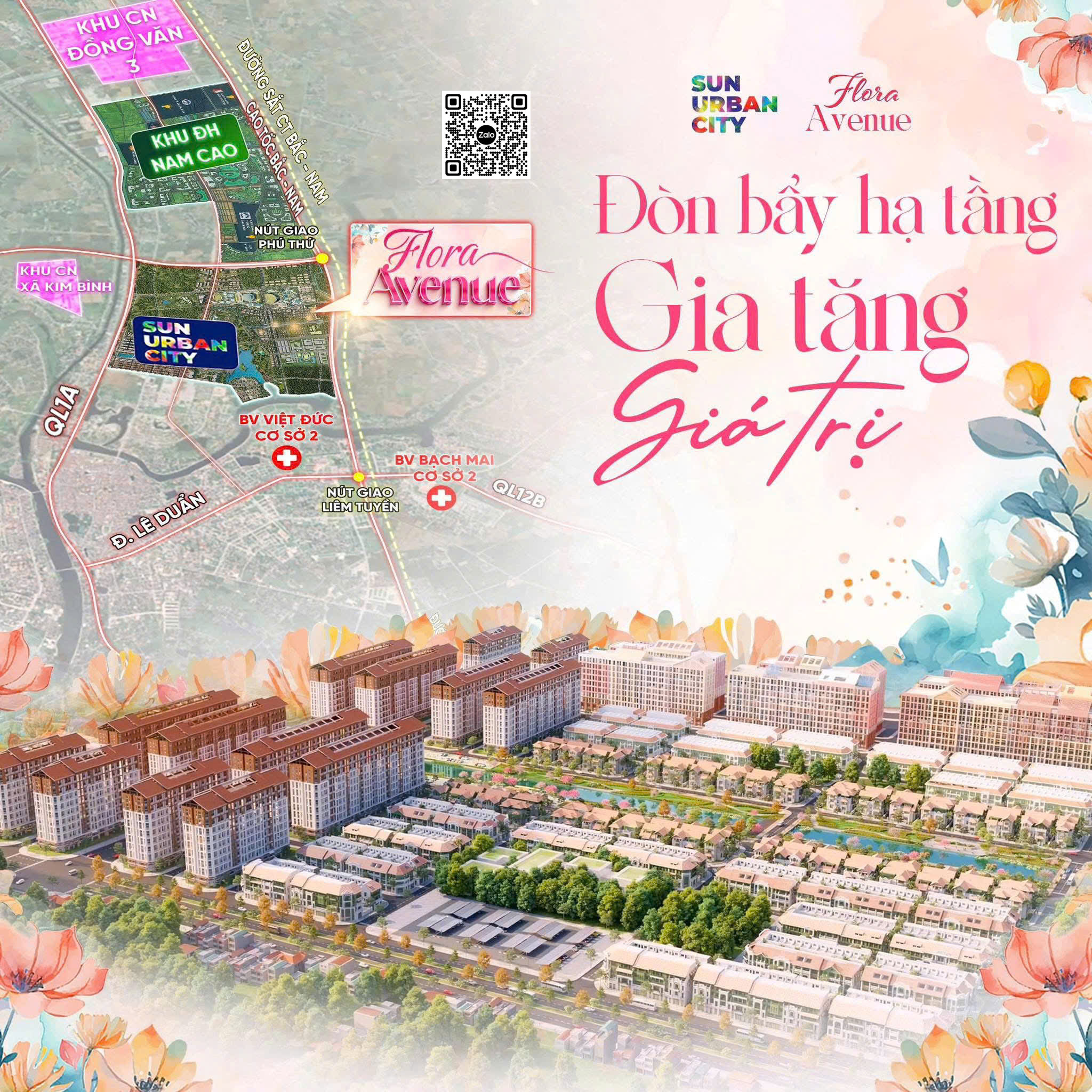 Vị trí kết nối vùng Flora Avenue