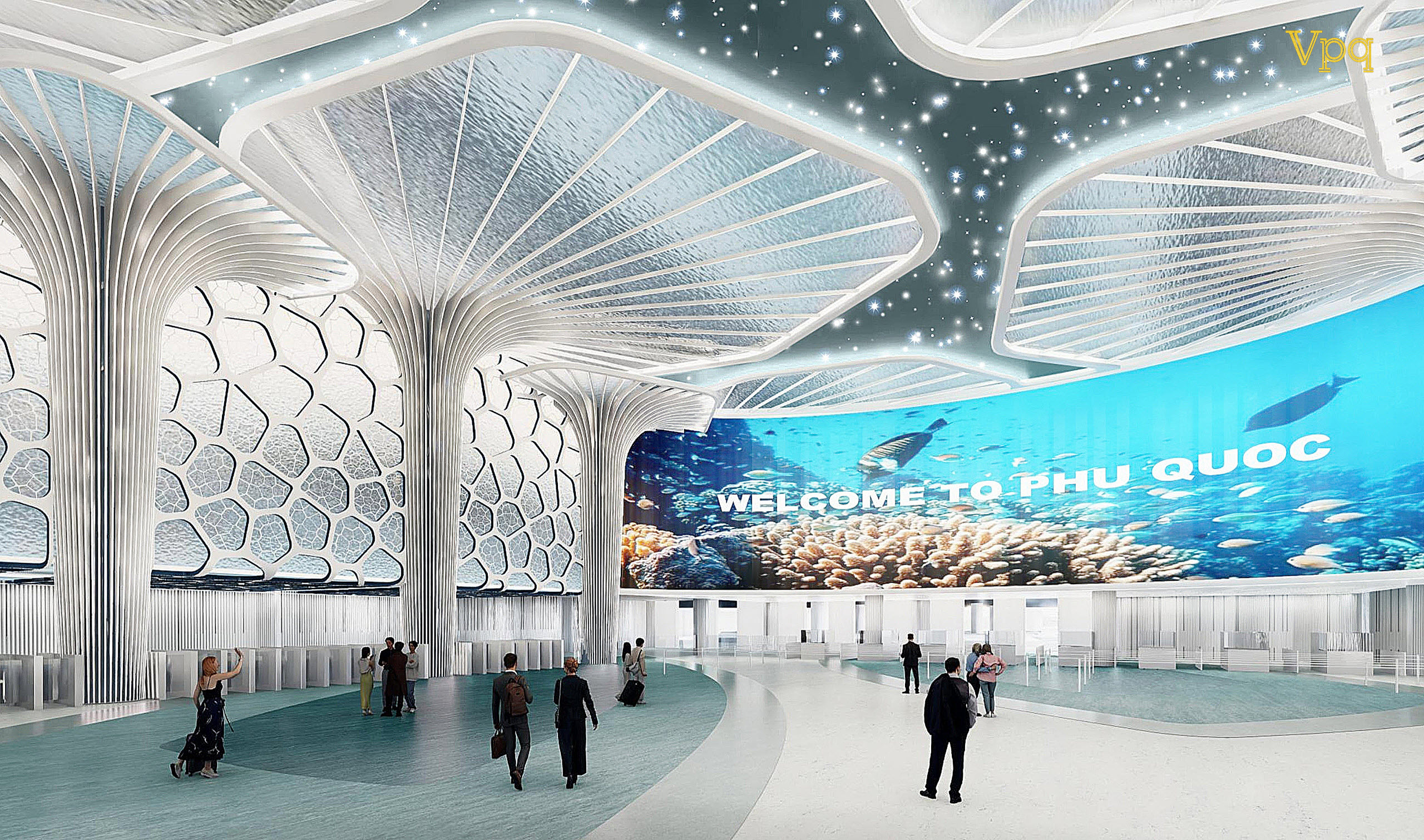 Phối cảnh nhà ga đến T2