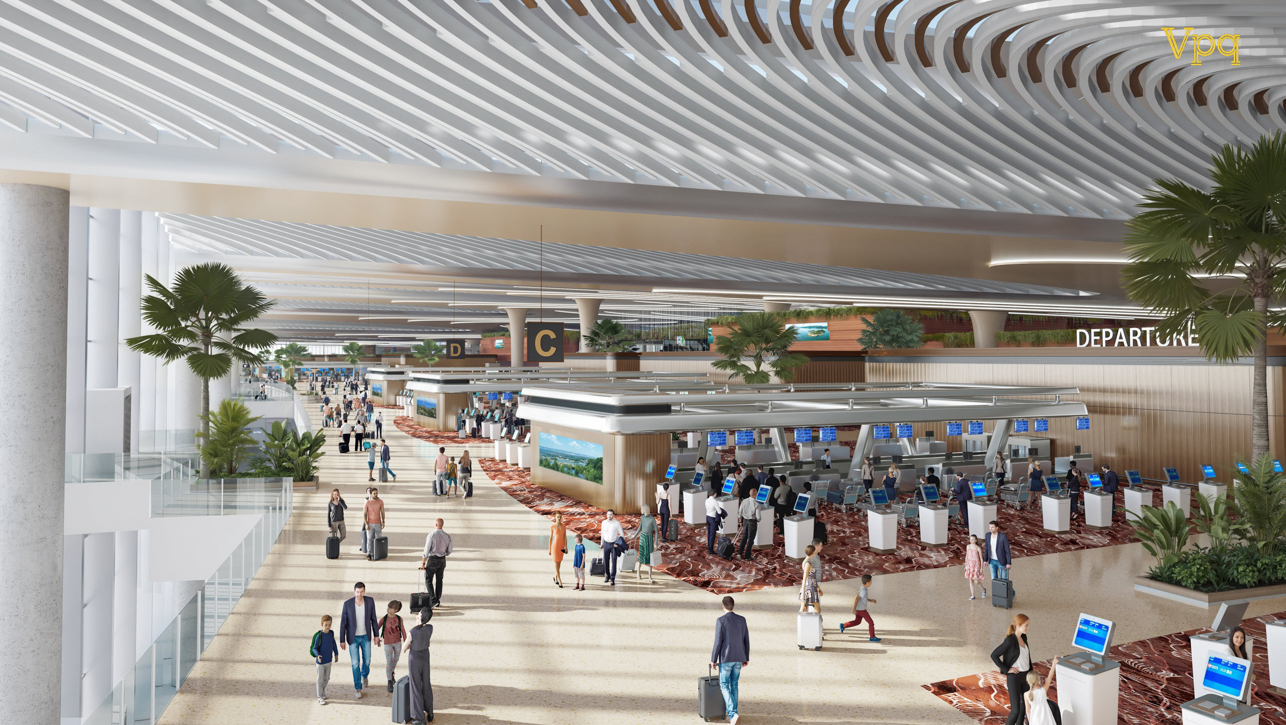 Phối cảnh nhà ga đi T2