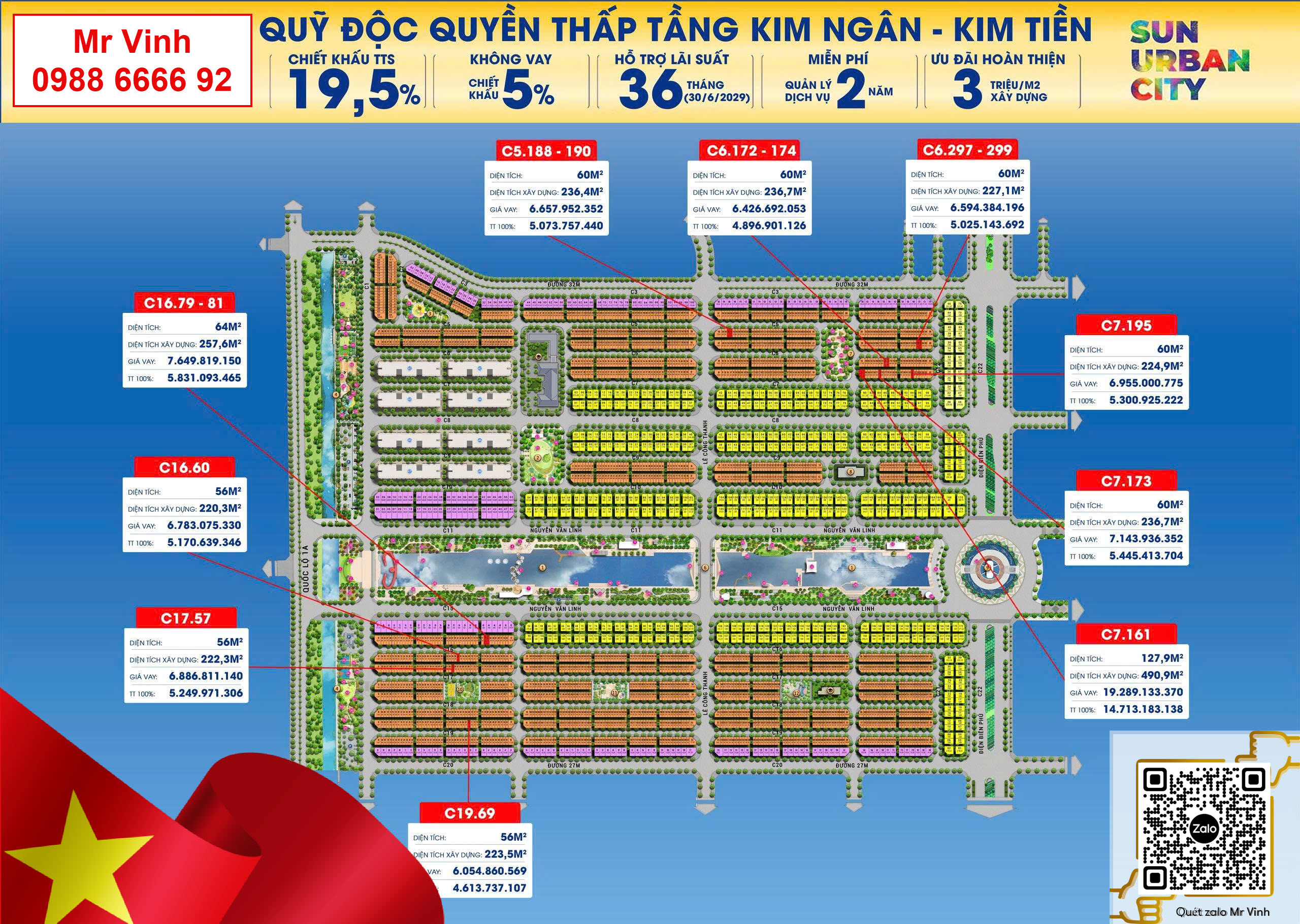 Giá bán Liền Kề Sun Urban City Hà Nam