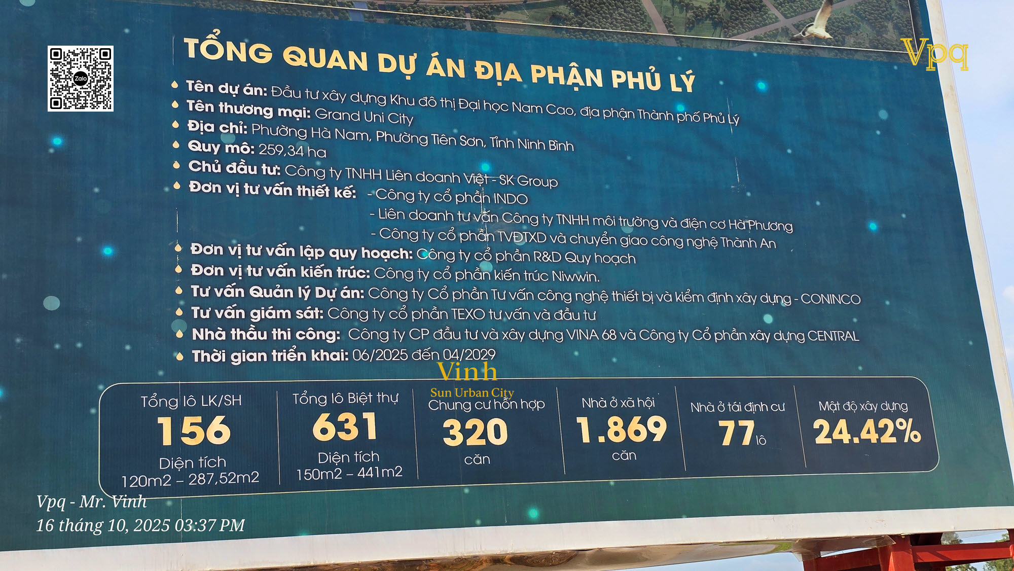 Tổng quan dự án địa phận Phủ Lý