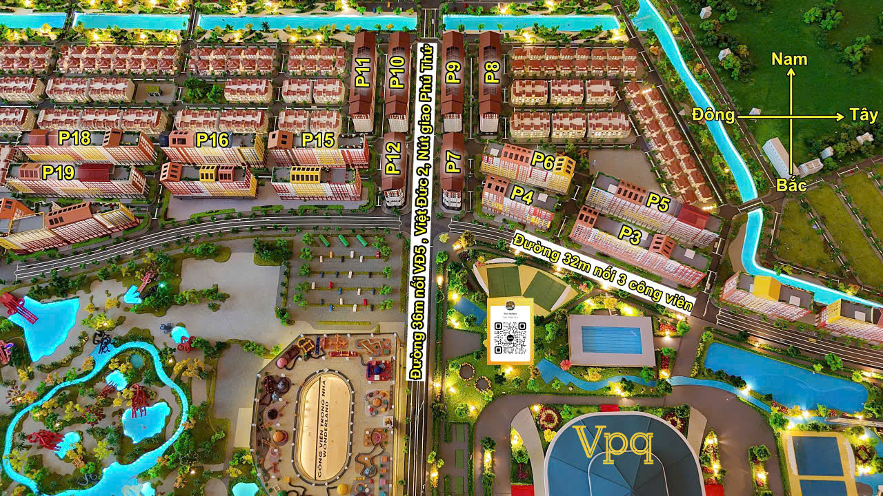 Vị trí các tòa chung cư Park Residence chung cư Sun Urban City