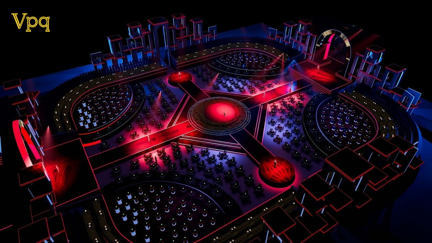 Kh&ocirc;ng gian Dinner Show, nơi sẽ tổ chức những show tr&igrave;nh diễn đẳng cấp được thiết kế d&agrave;n dựng bởi Cirque du Soleil