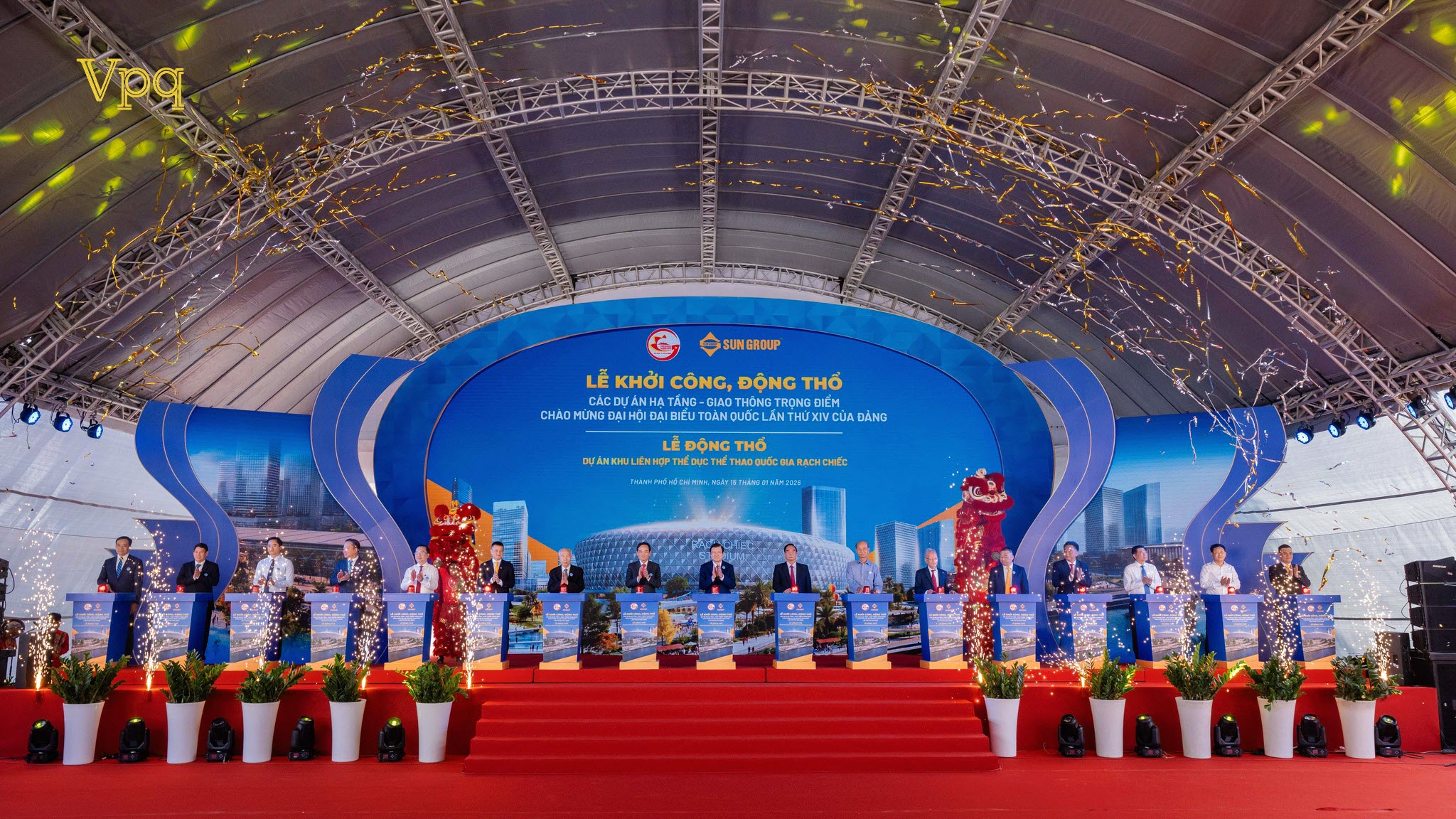 Khu li&ecirc;n hợp Thể dục Thể thao Quốc gia Rạch Chiếc được động thổ v&agrave;o s&aacute;ng 15/1/2026