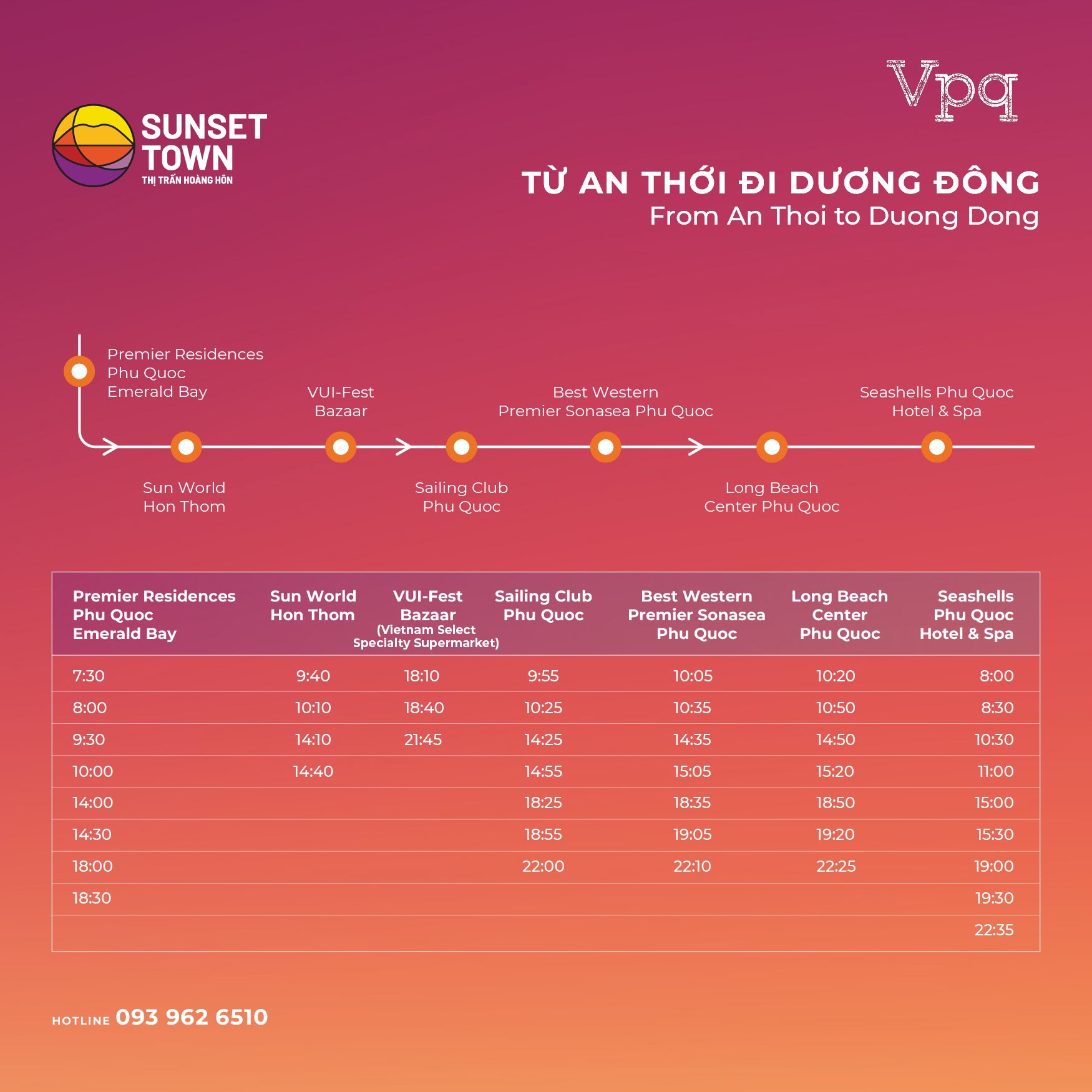 Lịch xe bus 2 tầng Phú Quốc từ An Thới - Dương Đông