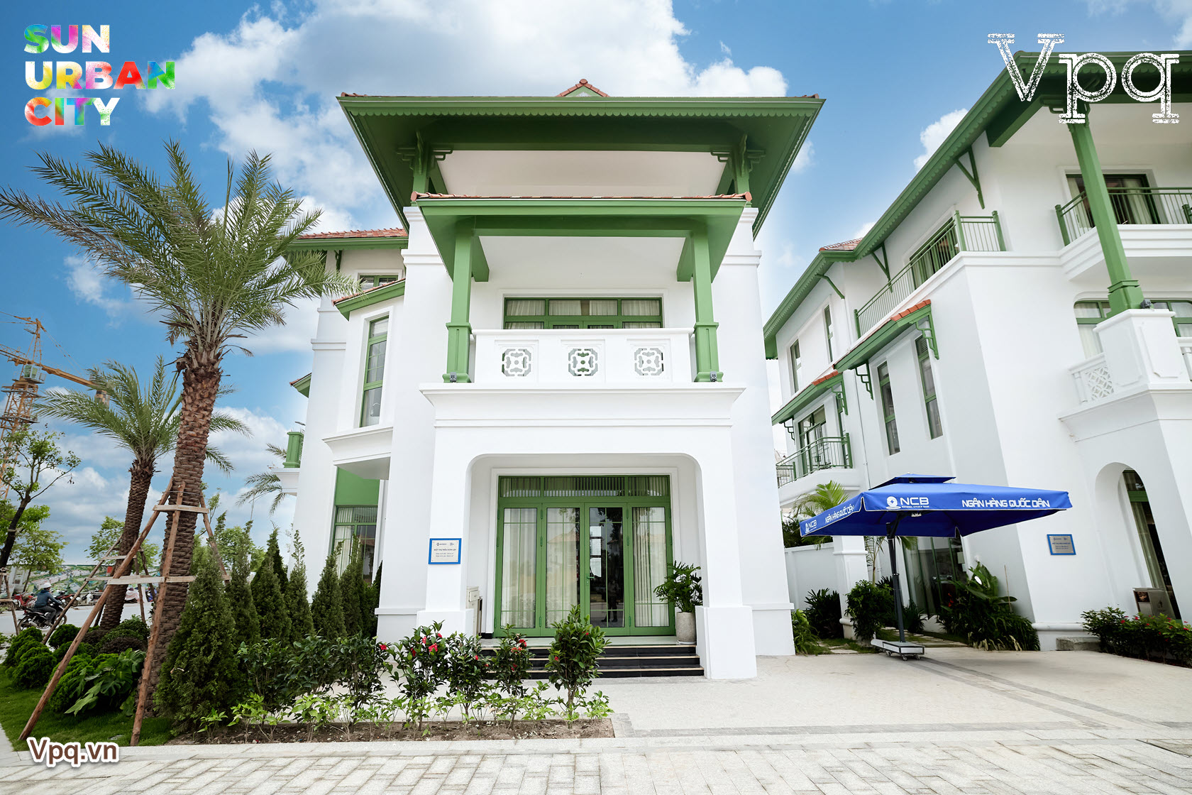 Mặt ngoài của biệt thự đơn lập Sun Urban City