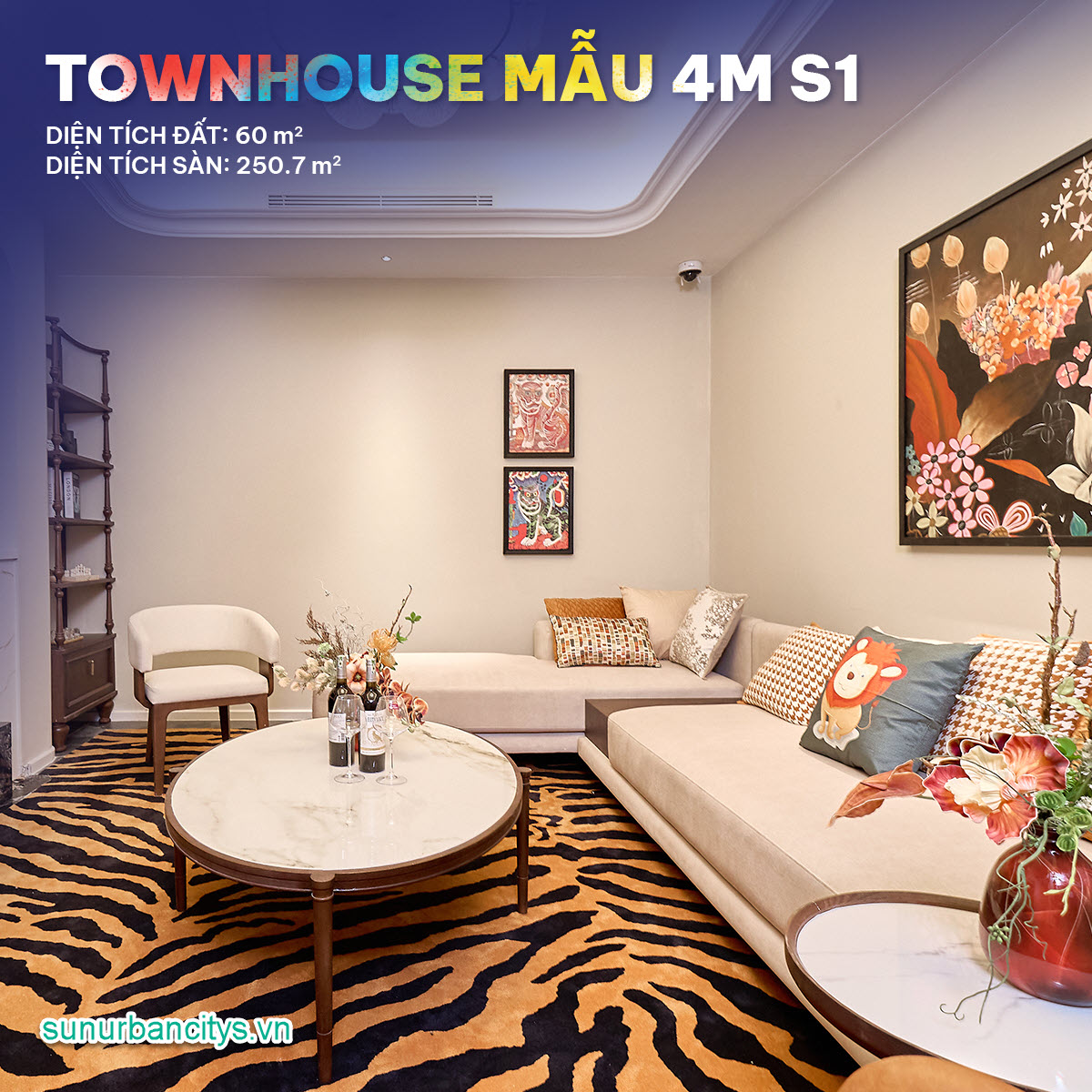 Nhà mẫu Liền Kề - Townhouse 4M S1 Sun Urban City