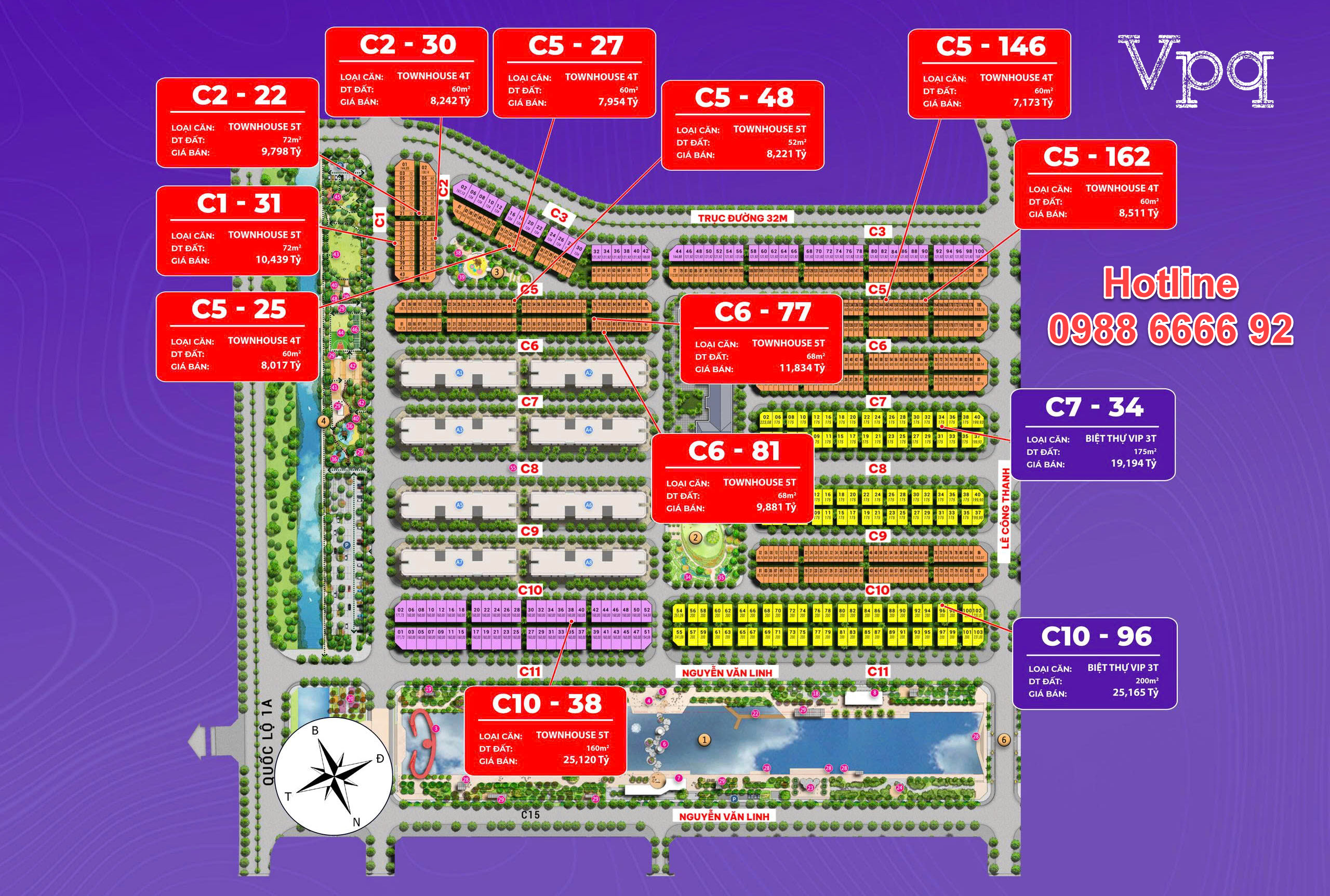Quỹ căn nhà phố Kim Ngân 1 Sun Urban City tháng 6/2025