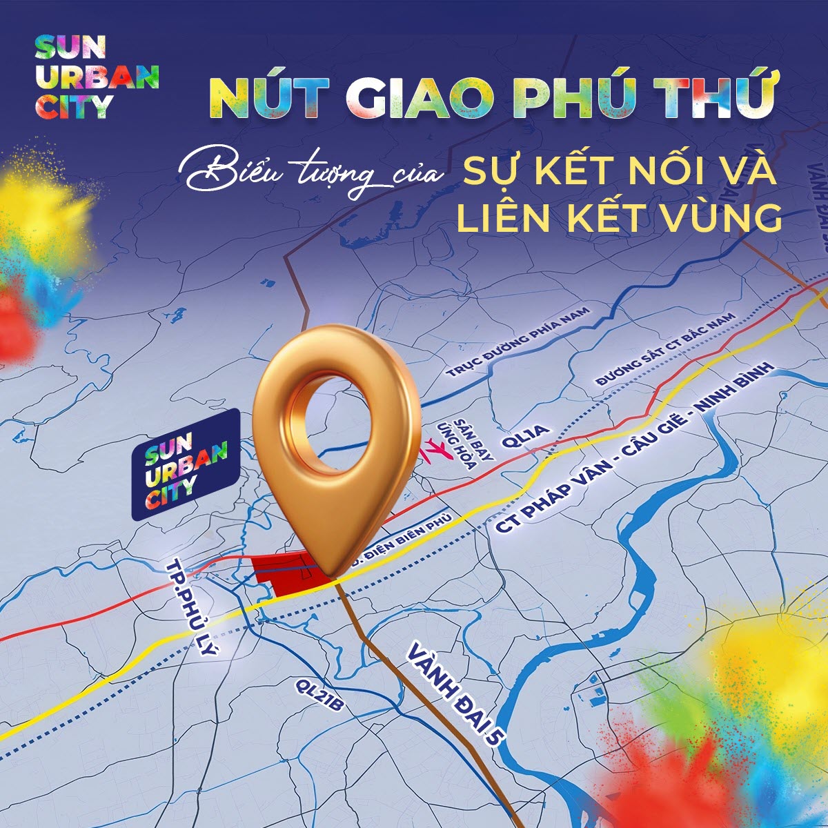 Vị trí nút giao Phú Thứ trong mạng lưới giao thông phía nam Hà Nội