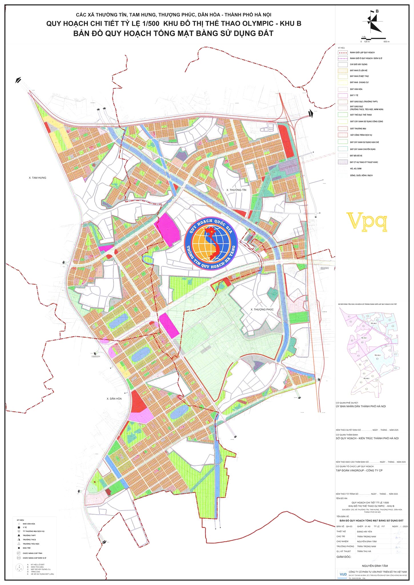 Quy hoạch 1/300 ph&acirc;n khu B dự &aacute;n khu đ&ocirc; thị thể thao Olympic