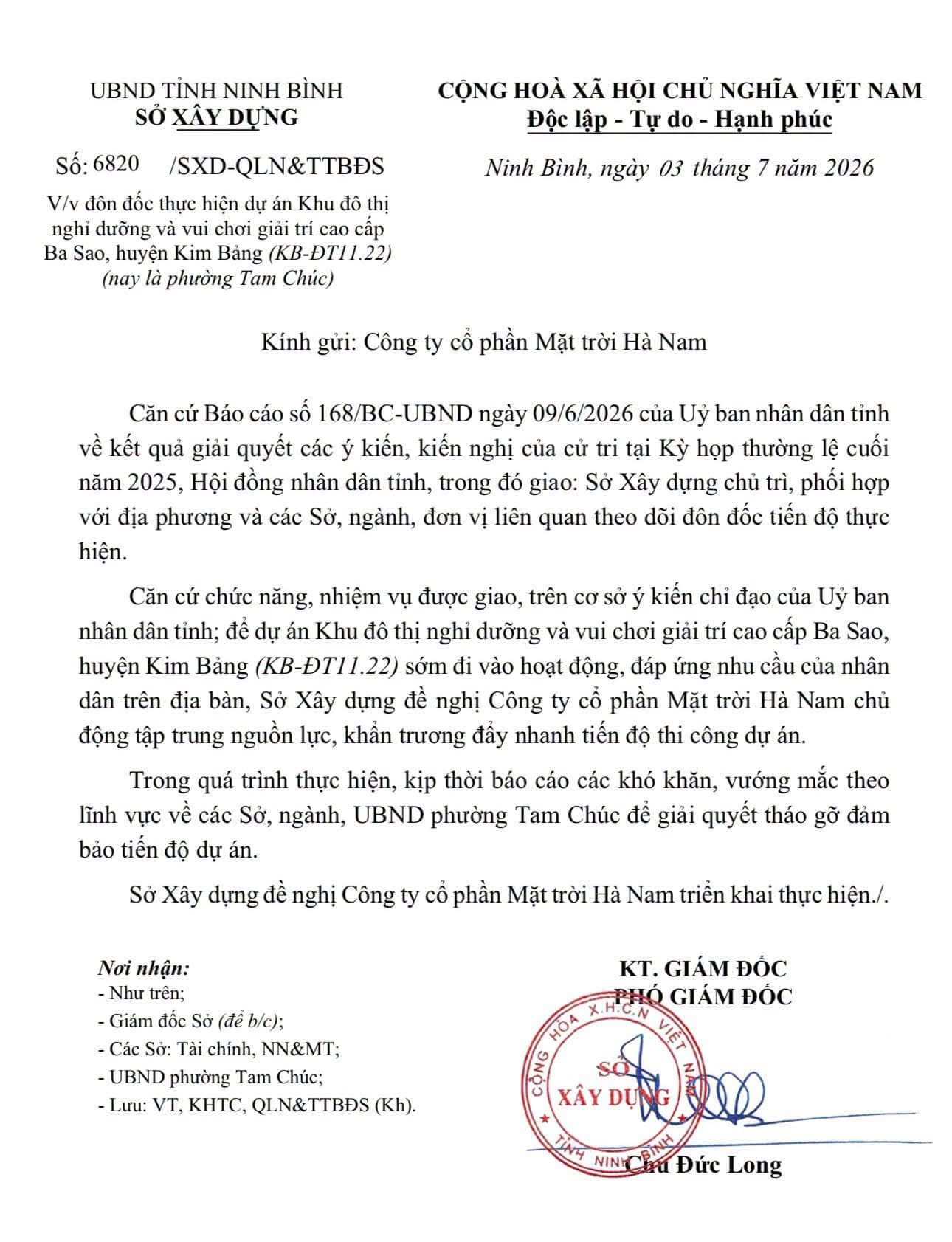 Thông tin hé lộ dự án Sun Group tại Ba Sao