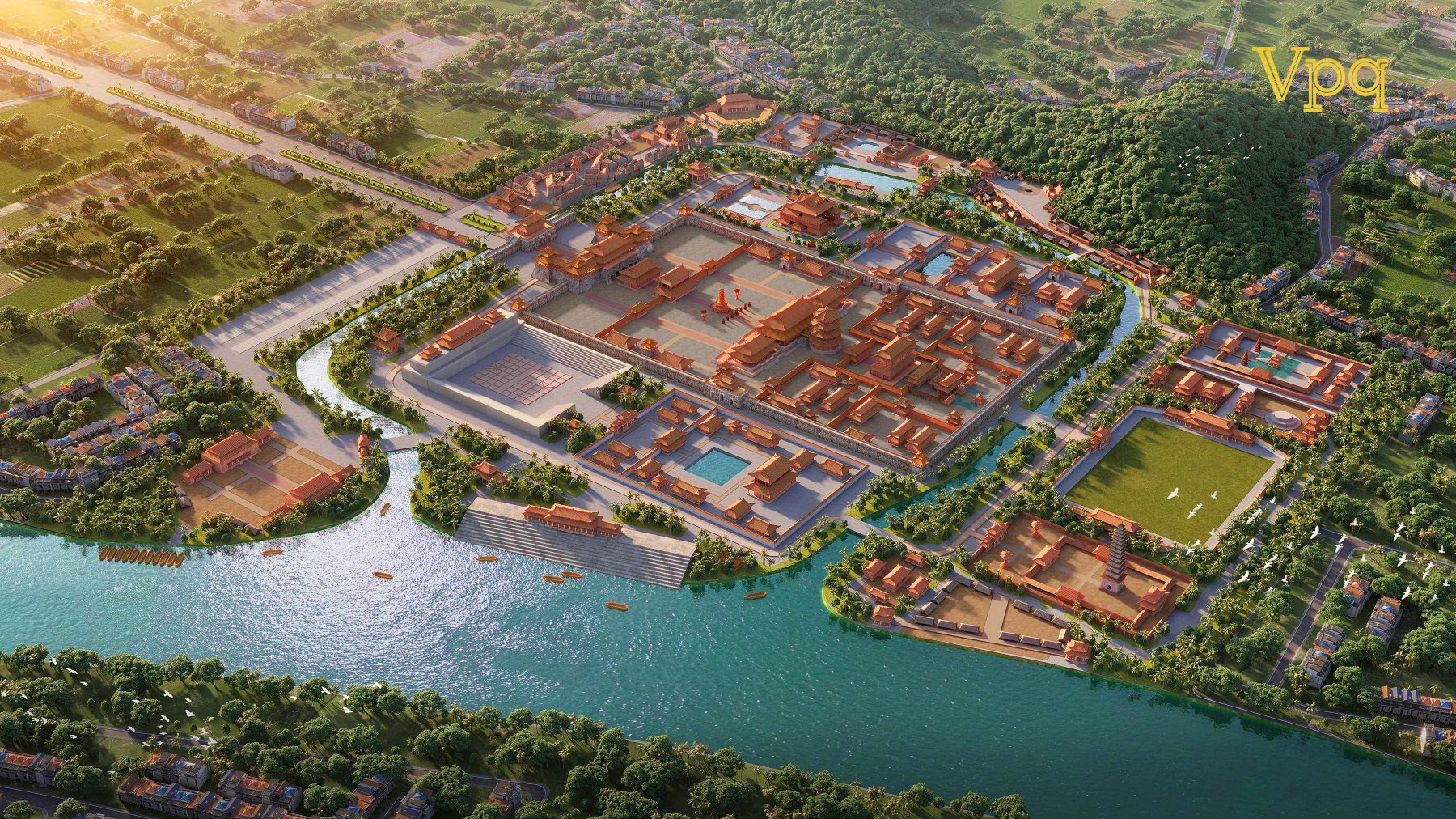 Sun Group phỏng dựng Hoàng Thành Thăng Long tại Sun Mega City tái hiện cuộc sống thời Lý - Trần 1.000 năm trước