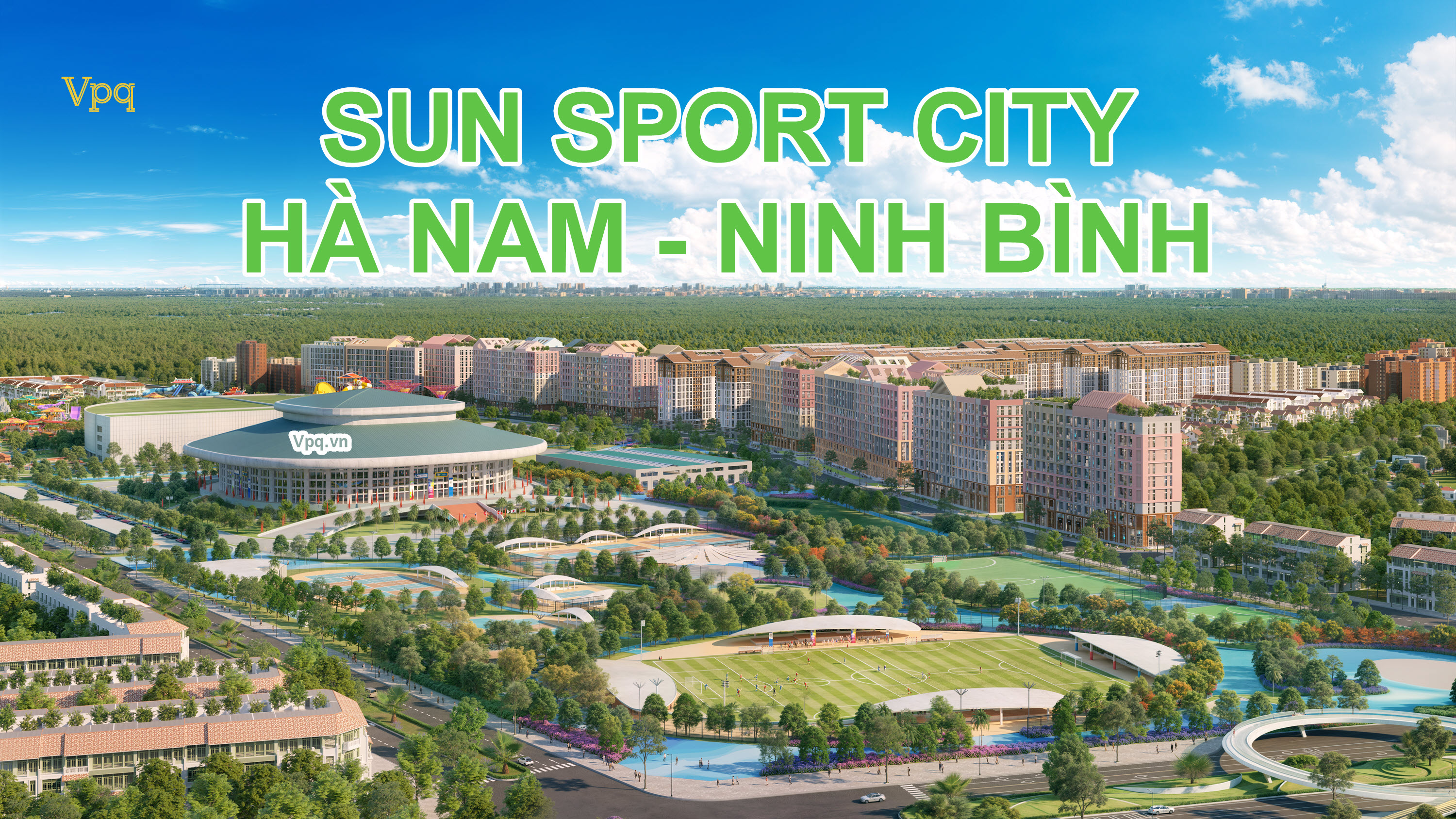 Phối cảnh công viên thể thao Sun Sport City Hà Nam