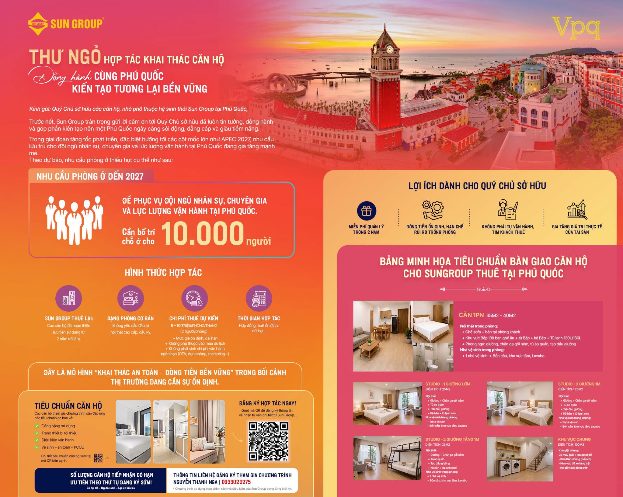 Thư ngỏ Sun Group hợp t&aacute;c khai th&aacute;c căn hộ