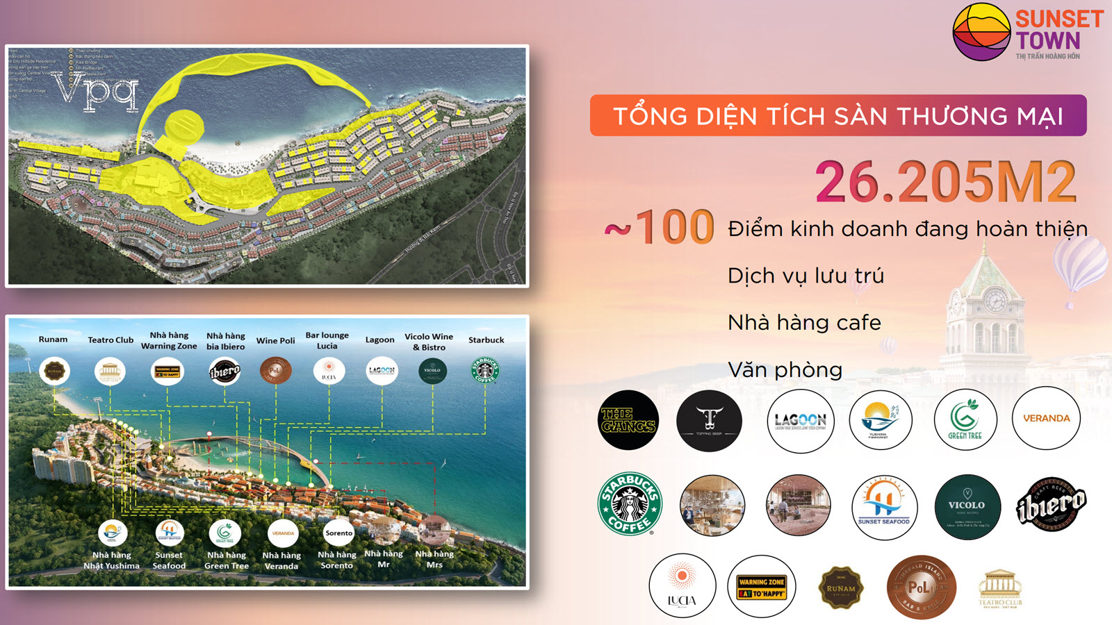 Các thương hiệu nổi tiếng đổ bộ tại Sunset Town