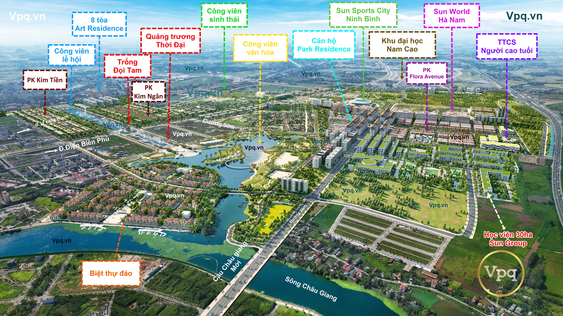 Vị tr&iacute; Quảng trường Thời Đại tại Sun Urban City H&agrave; Nam