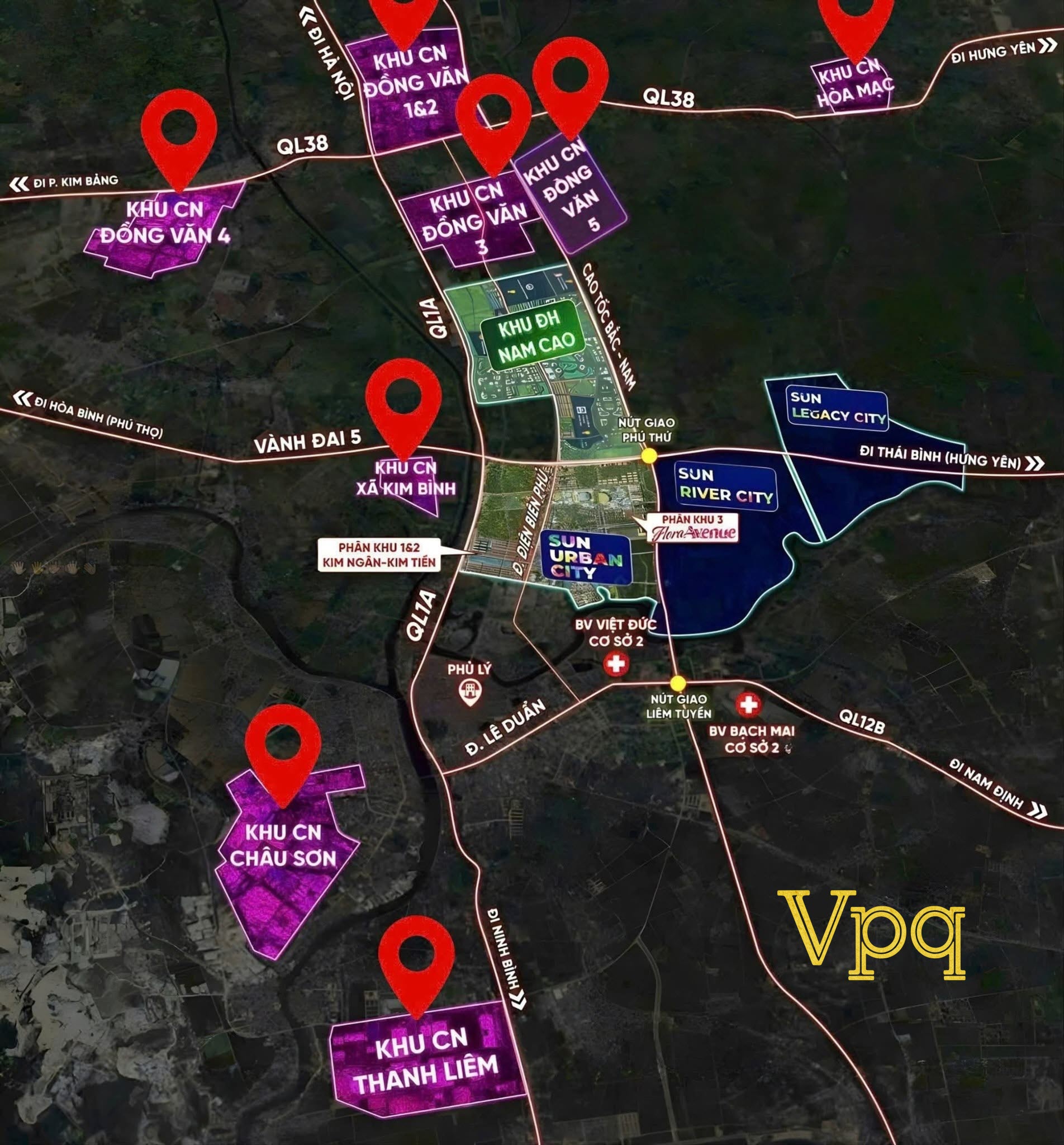 Vị trí khu đô thị Sun Urban City