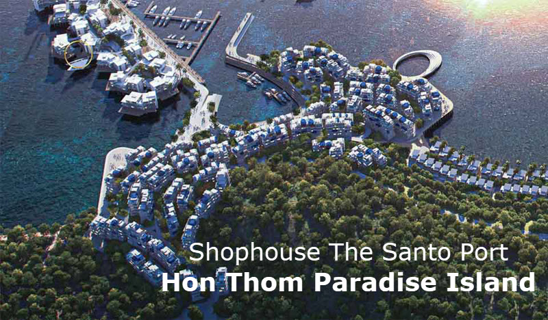 Phối cảnh dự án Shophouse The Santo Port