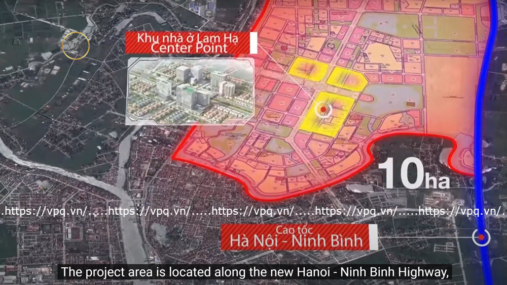 Vị trí dự án Lam Hạ Center Point