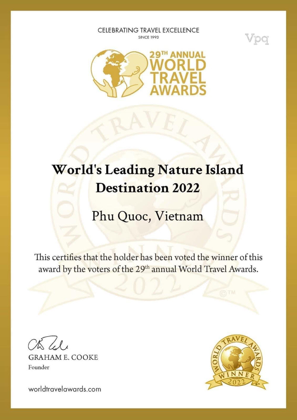 Phu Quoc, Viet Nam - World's Leading Nature Island Destination - World Travel Awards (WTA) 2022