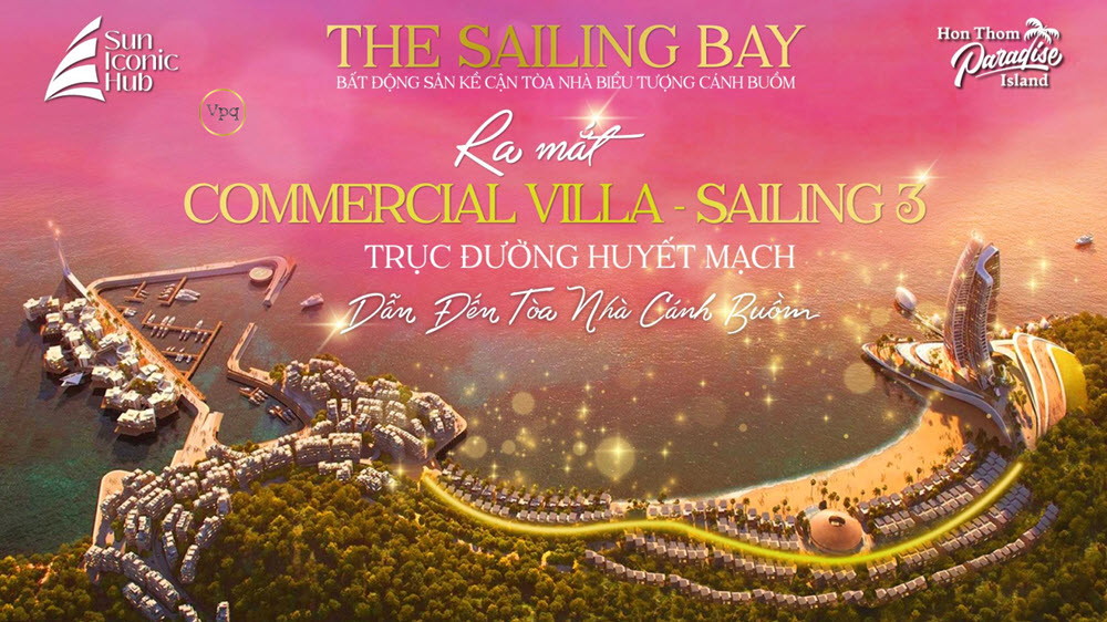 Vị trí đường Sailing 3 (S3) - trục đường chính Commercial Villa The Sailing Bay